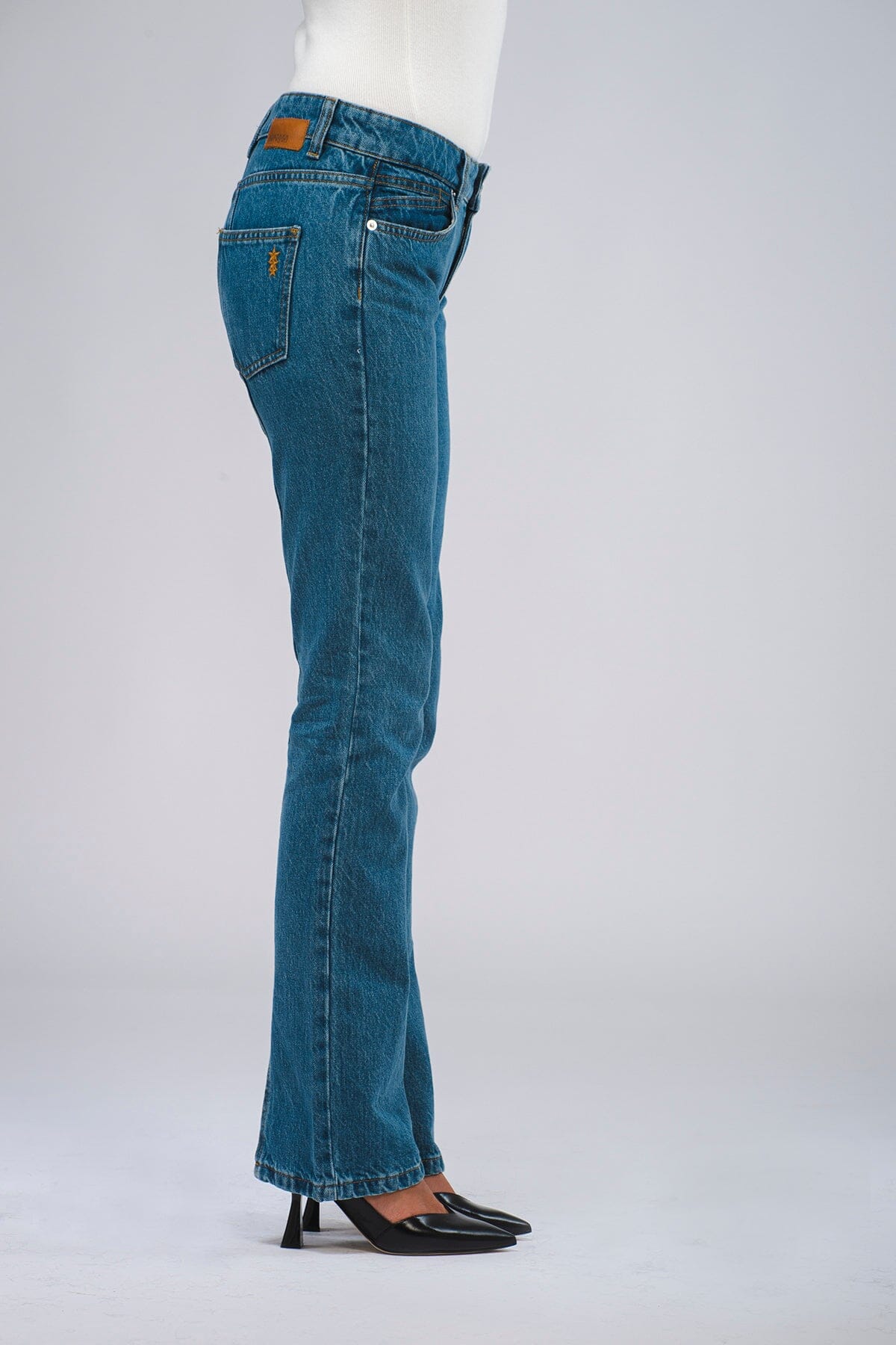 Paragon Low Rise Back Split Dark Blue Bukse