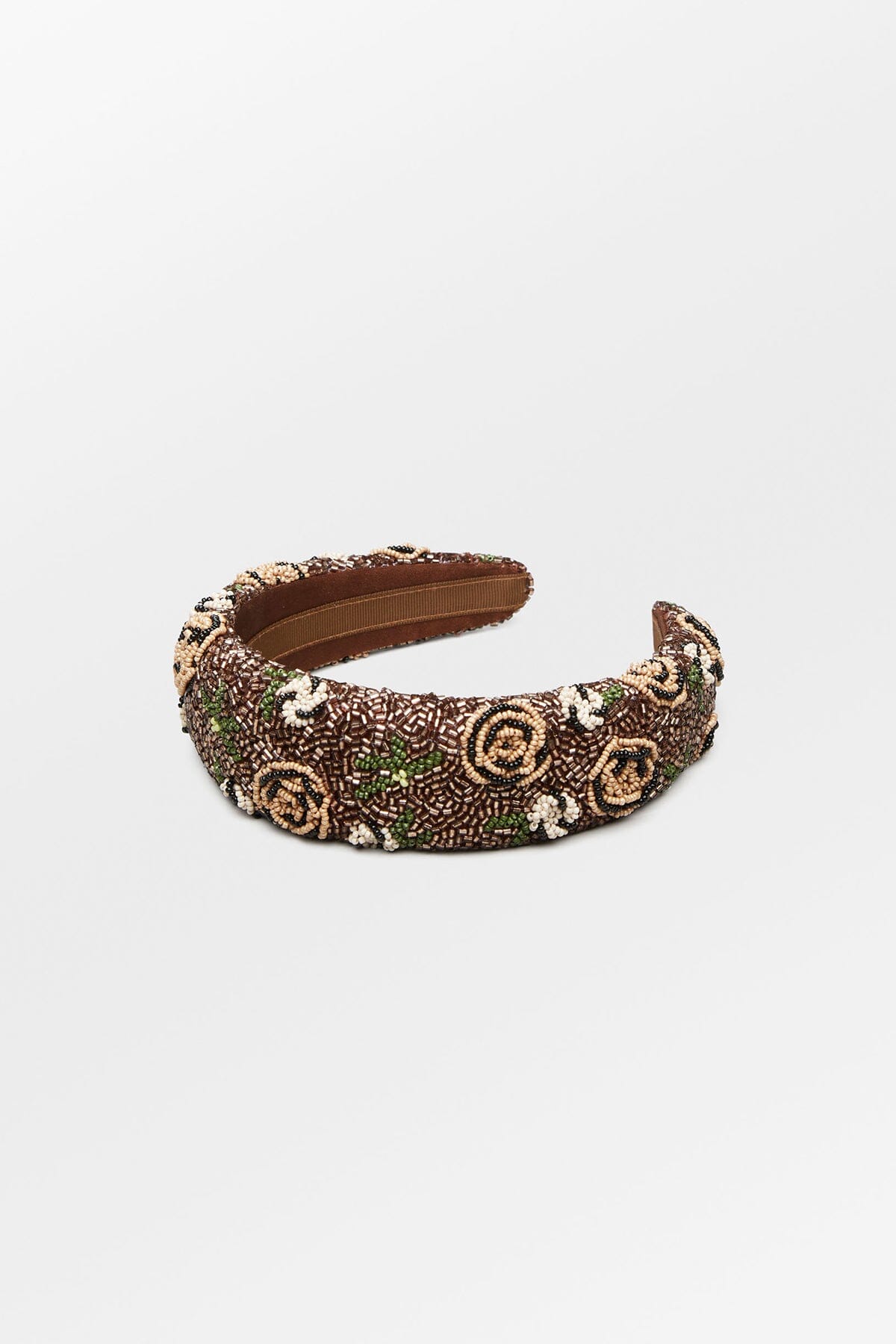 Beck Söndergaard Florian Wide Beaded Hairbrace Cinnamon Brown Tilbehør