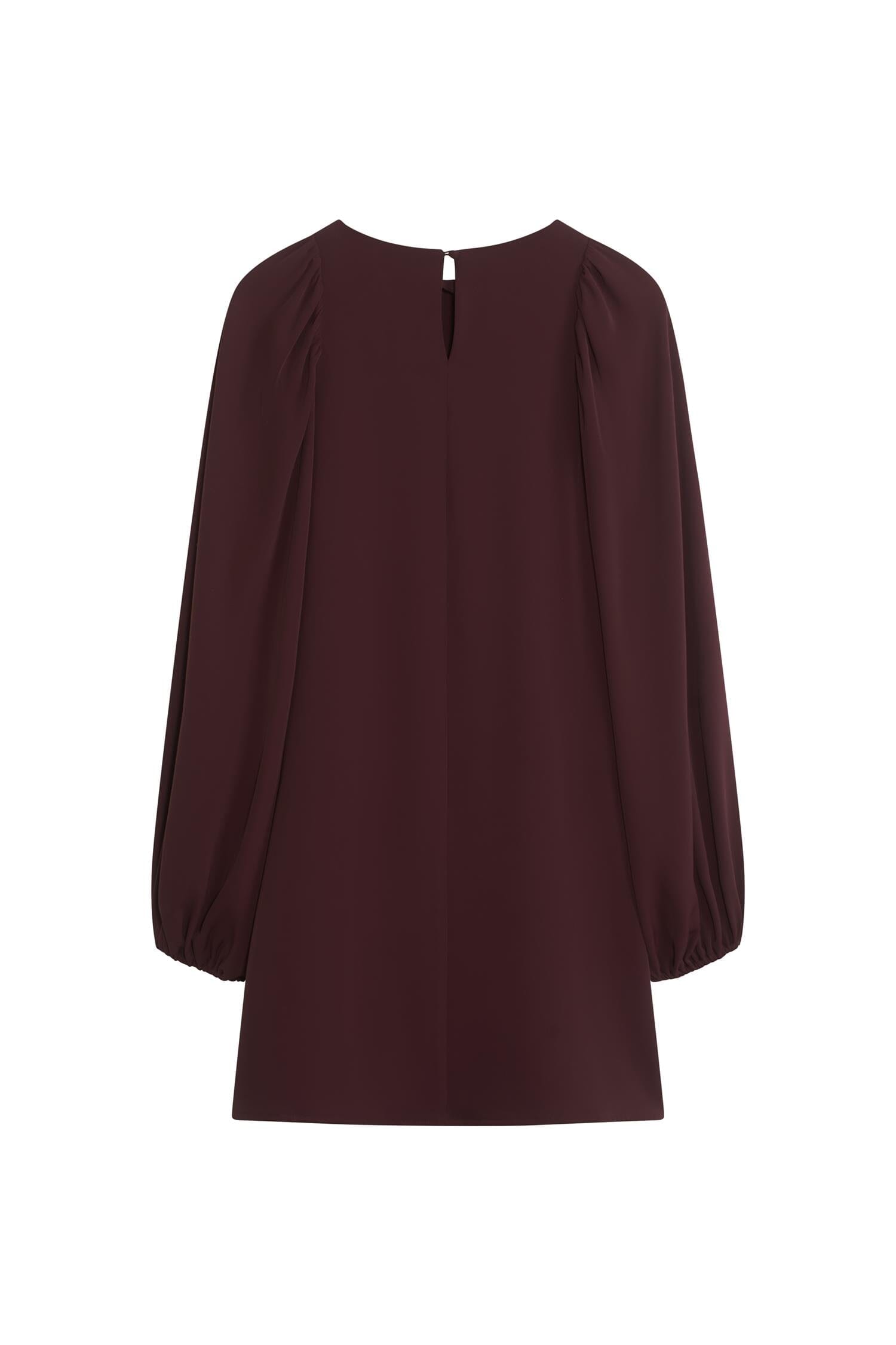 ArnieSays: VALERIA Crepe Dk Burgundy Kjole