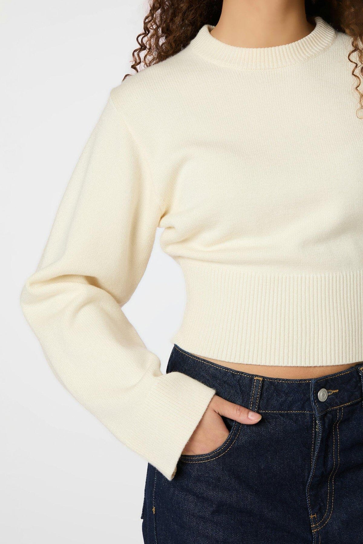 Neo Noir Palli Clean Knit Blouse Ivory Genser