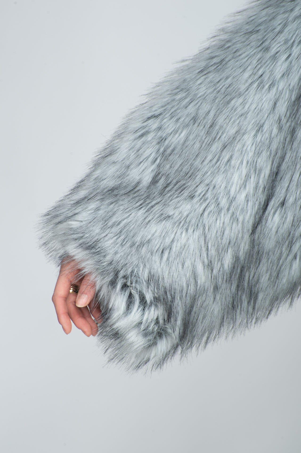 MeiMeiJ Fur Coat Grey Ytterplagg