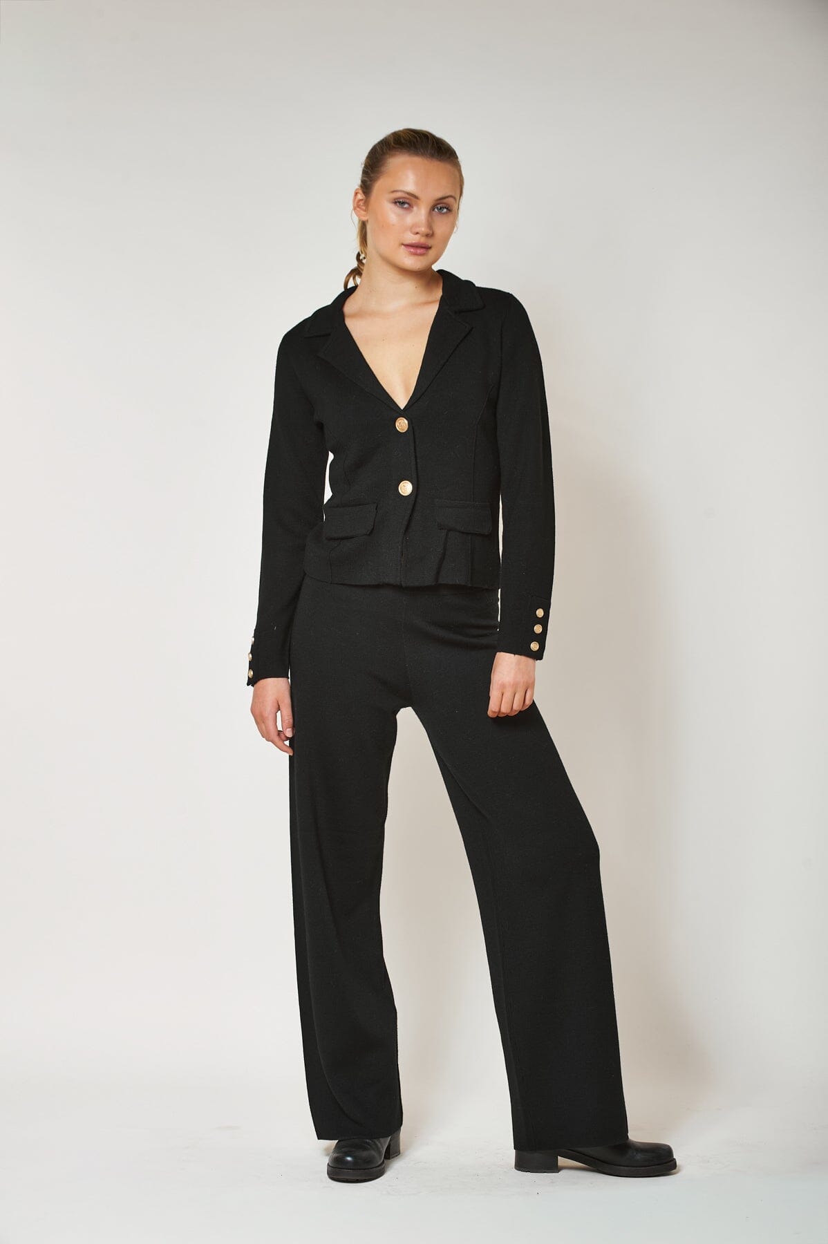 Aurora Merino Pant Black Bukse