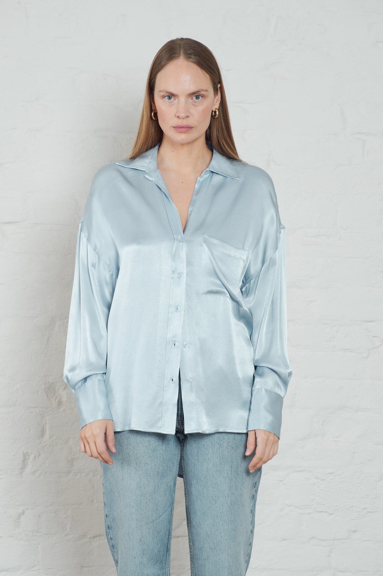 ArnieSays: Rocha Satin Pale Blue Skjorte