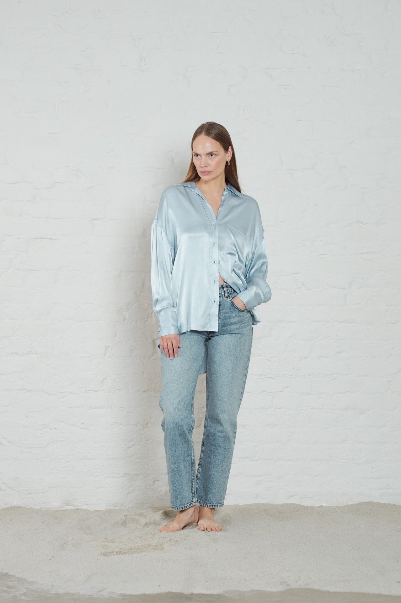 ArnieSays: Rocha Satin Pale Blue Skjorte
