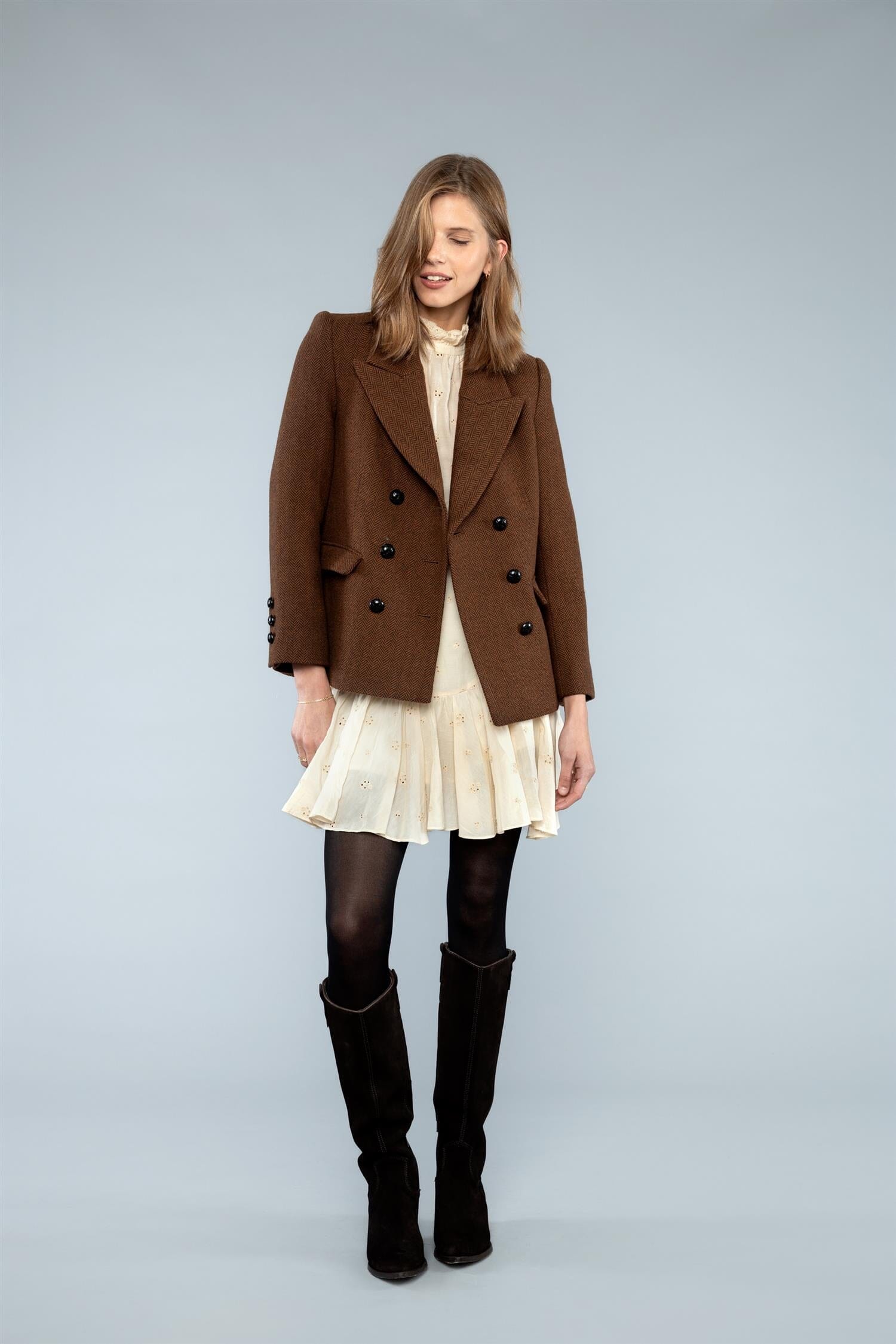 Pia Tjelta Dune Herringbone Rust Ytterplagg