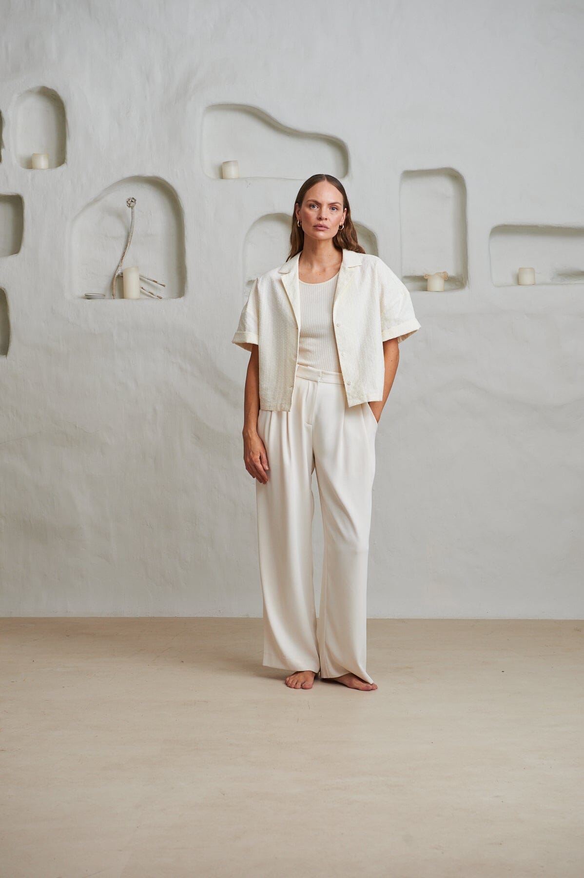 ArnieSays: Delos Broderie Offwhite Skjorte