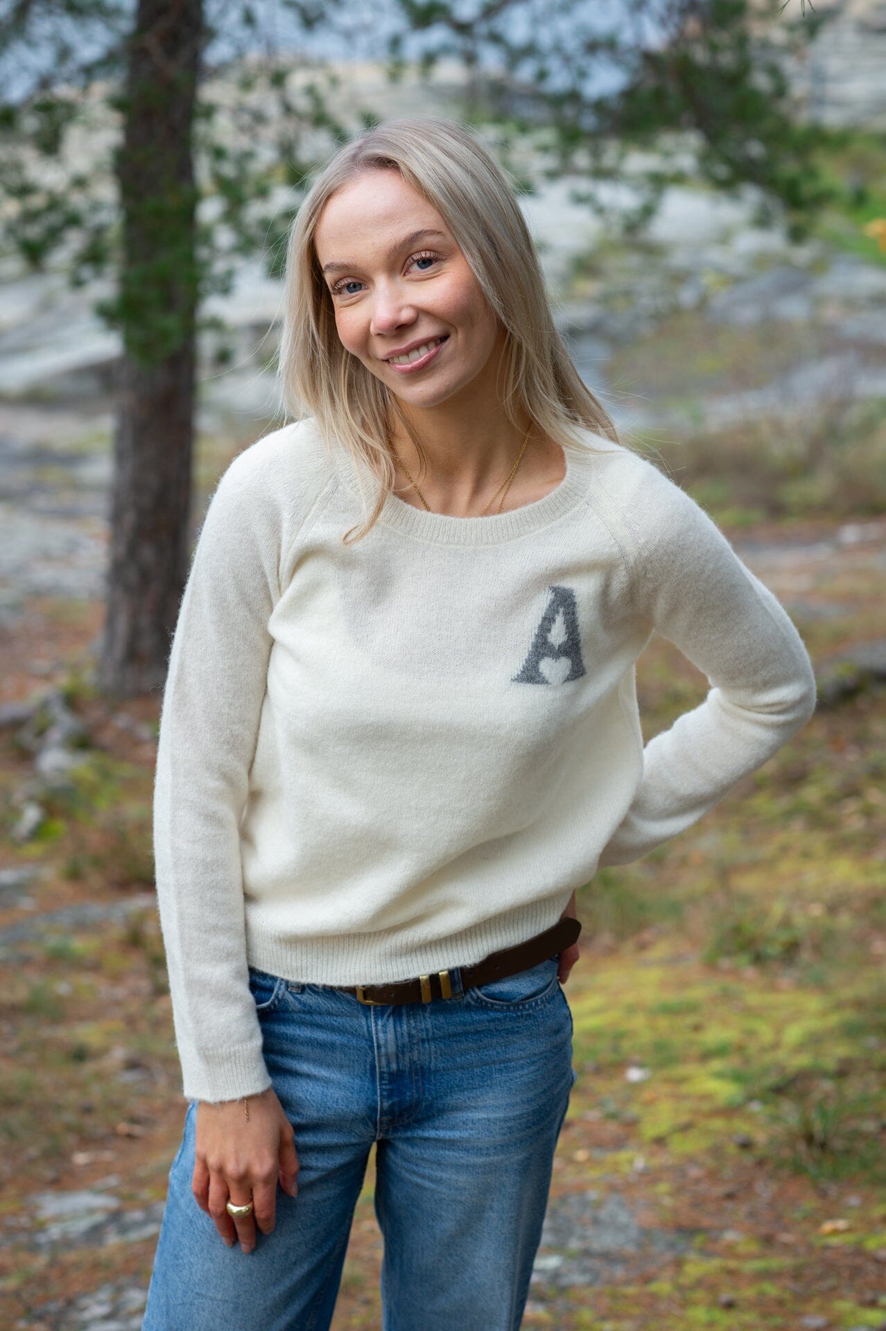 ArnieSays: Fiona Heart Offwhite Genser
