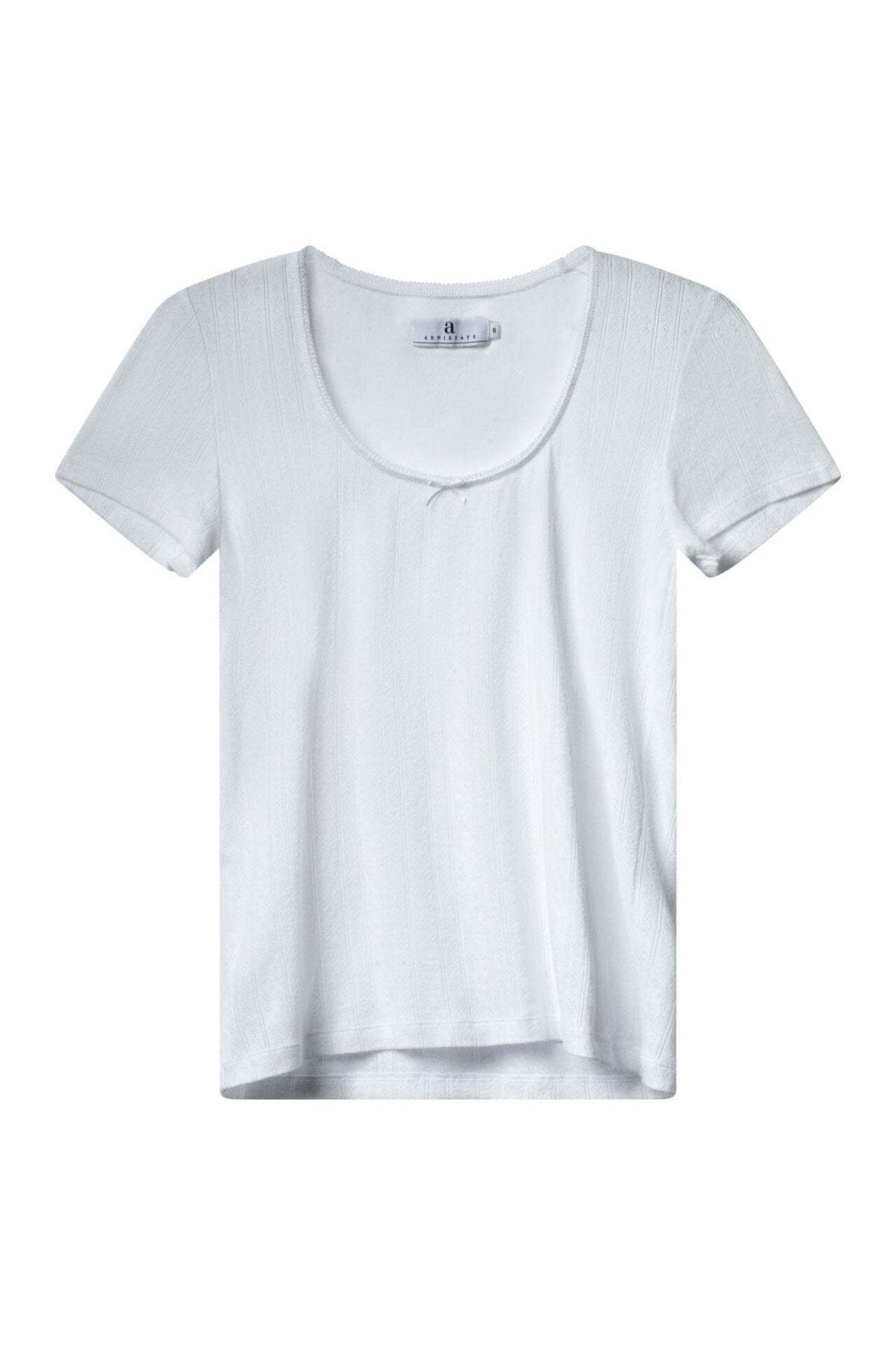 ArnieSays: MARIE Pointelle White Topp