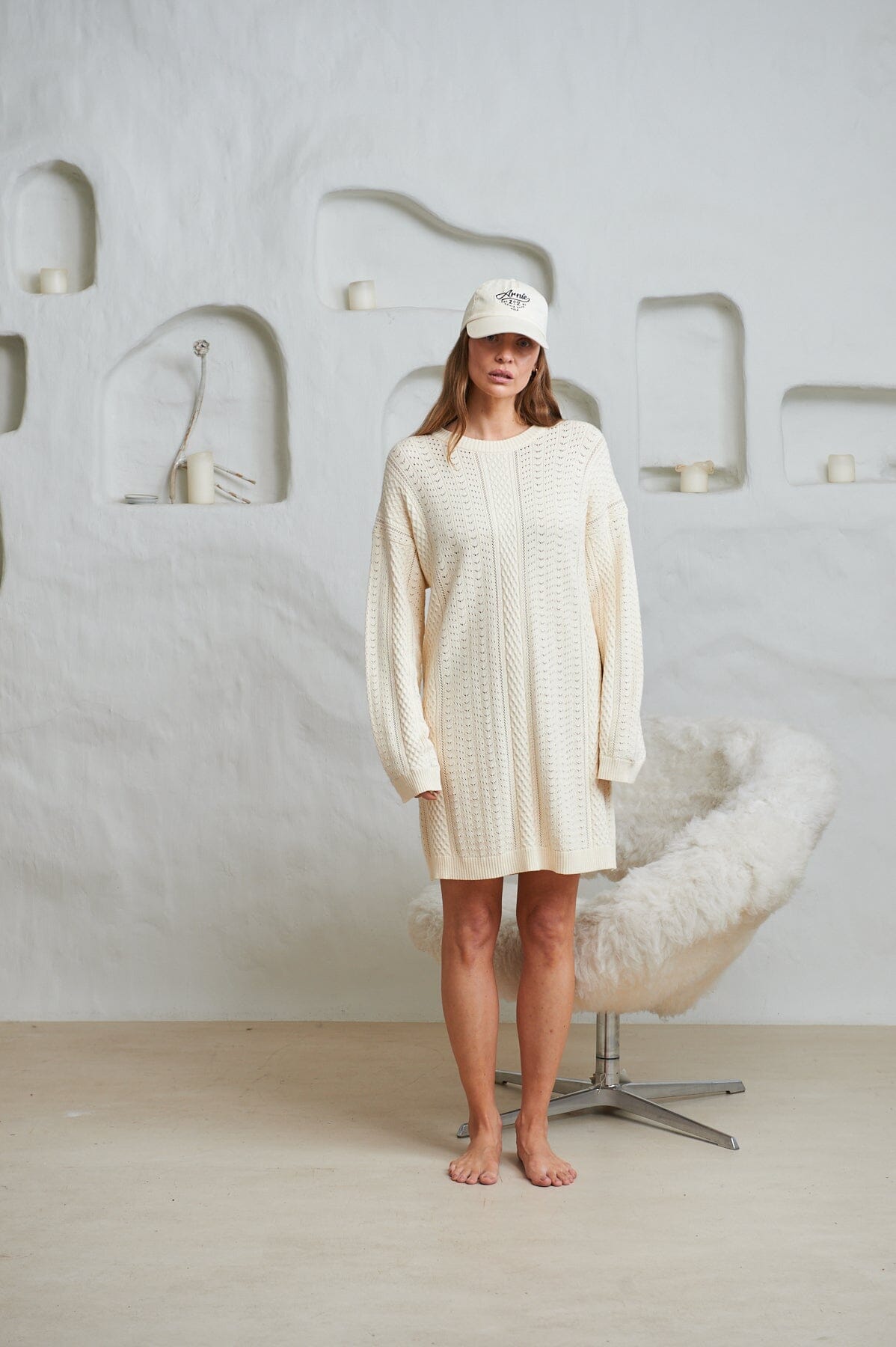 ArnieSays: Mika Mix Knit Cream Kjole