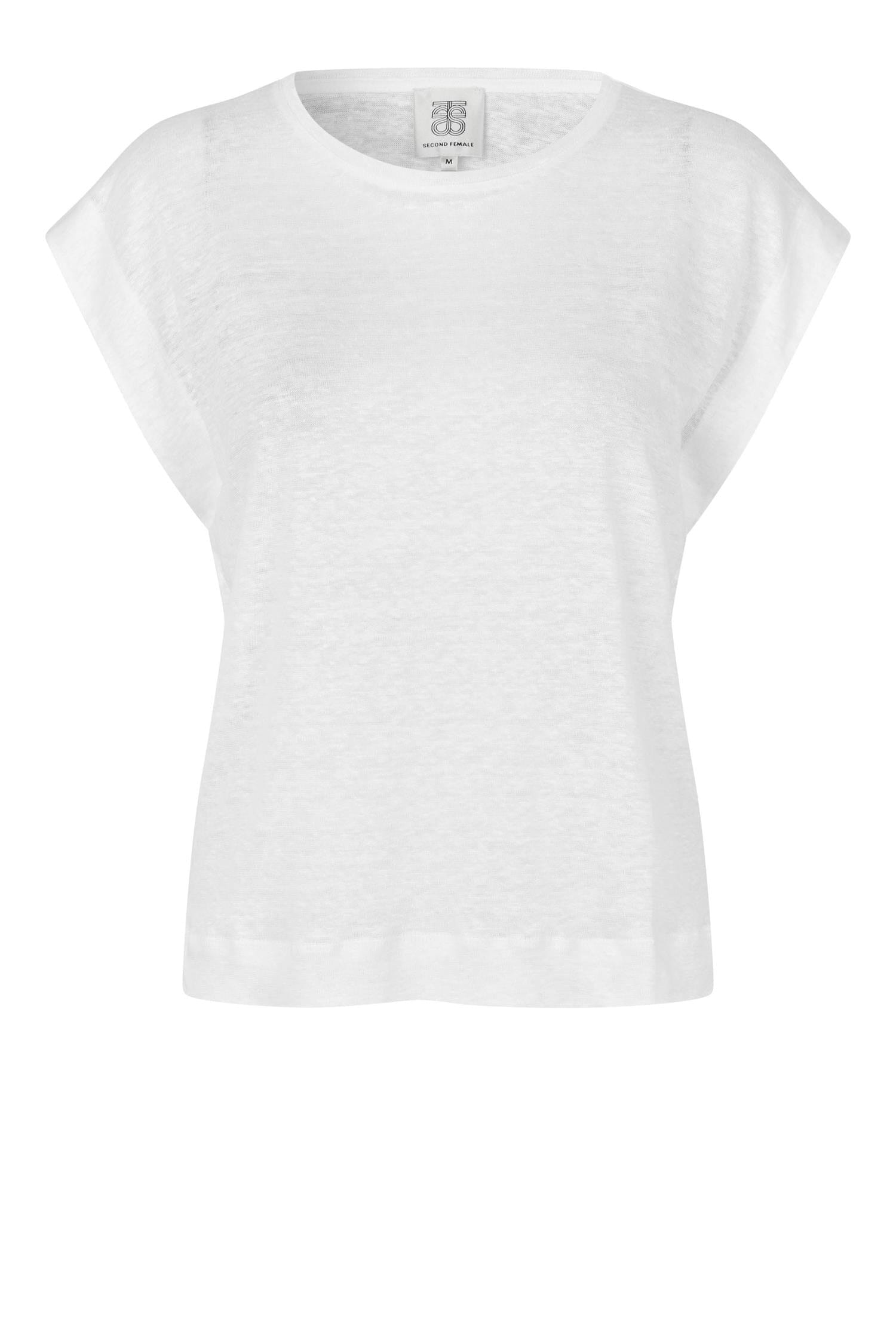 Second Female Peony O-Neck Tee White T-shirt