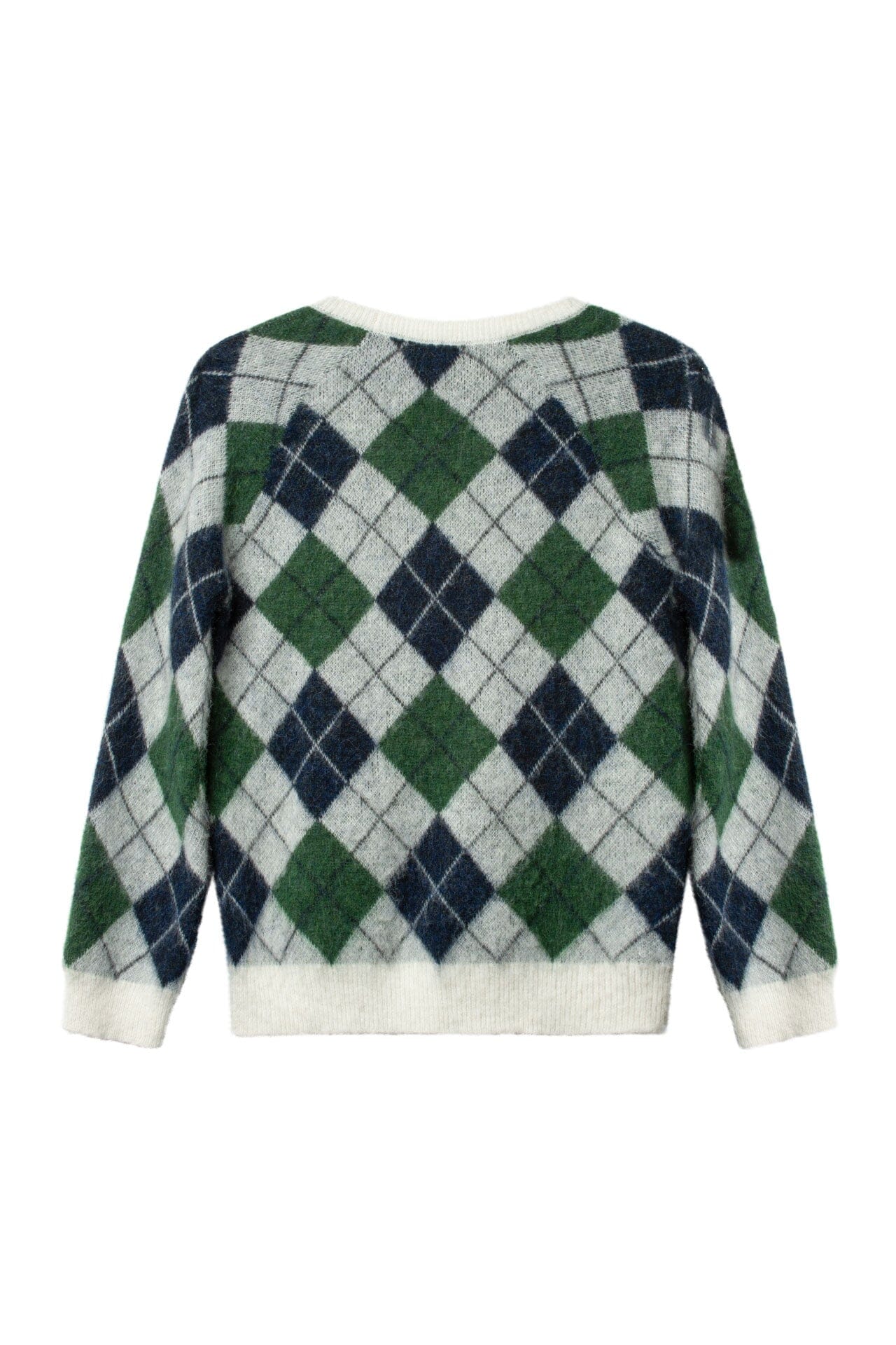 ArnieSays: FIONA Argyle Navy/Ivy Green Genser