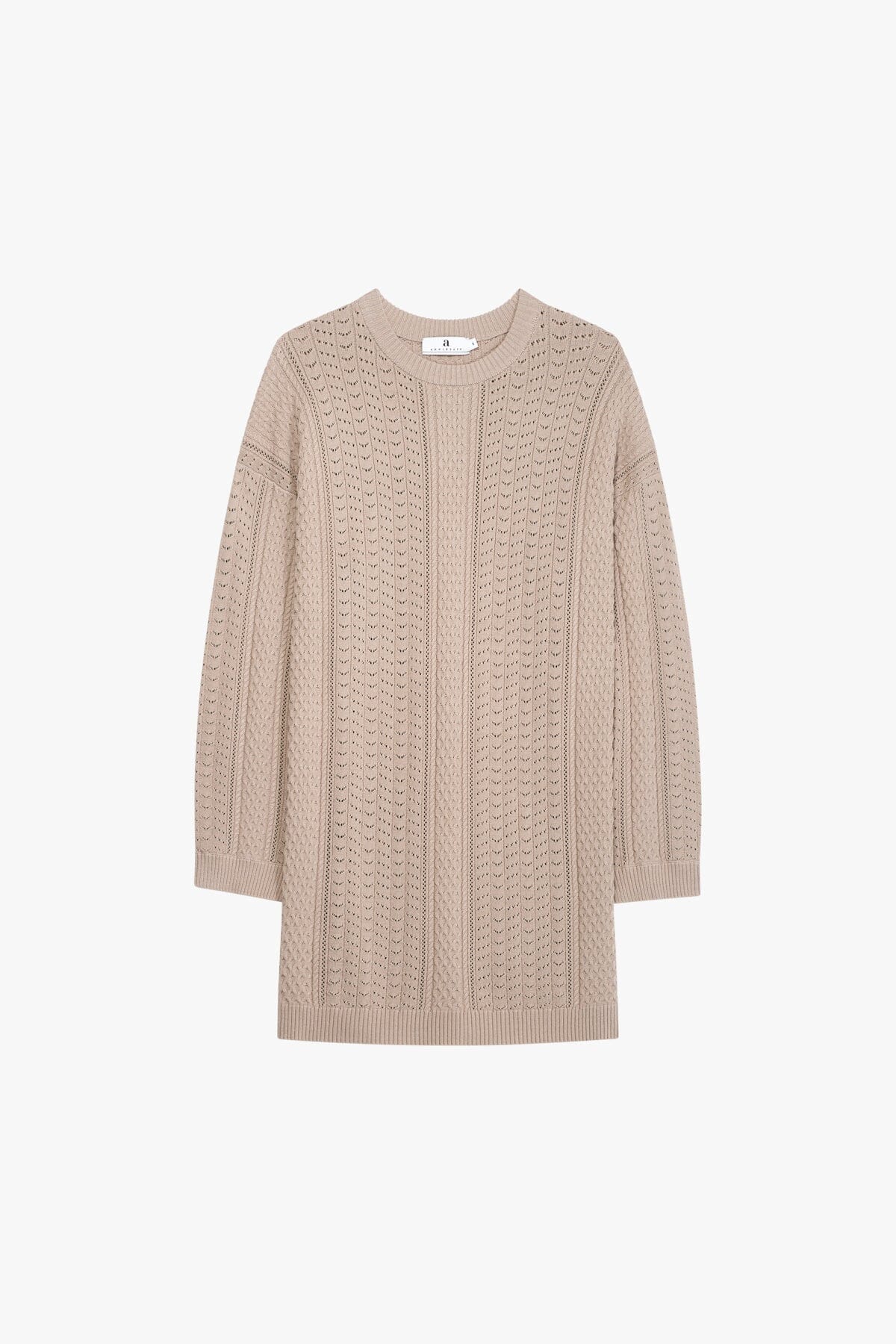 ArnieSays: Mika Mix Knit Lt Greige Kjole