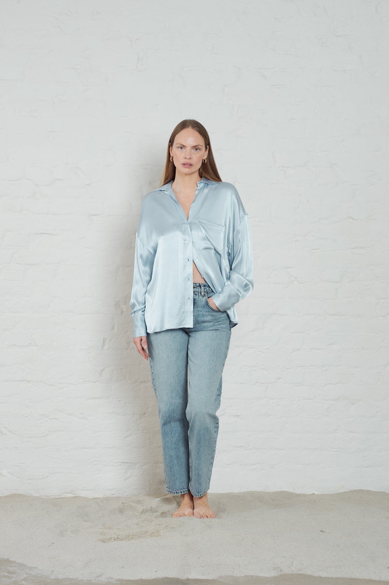 ArnieSays: Rocha Satin Pale Blue Skjorte