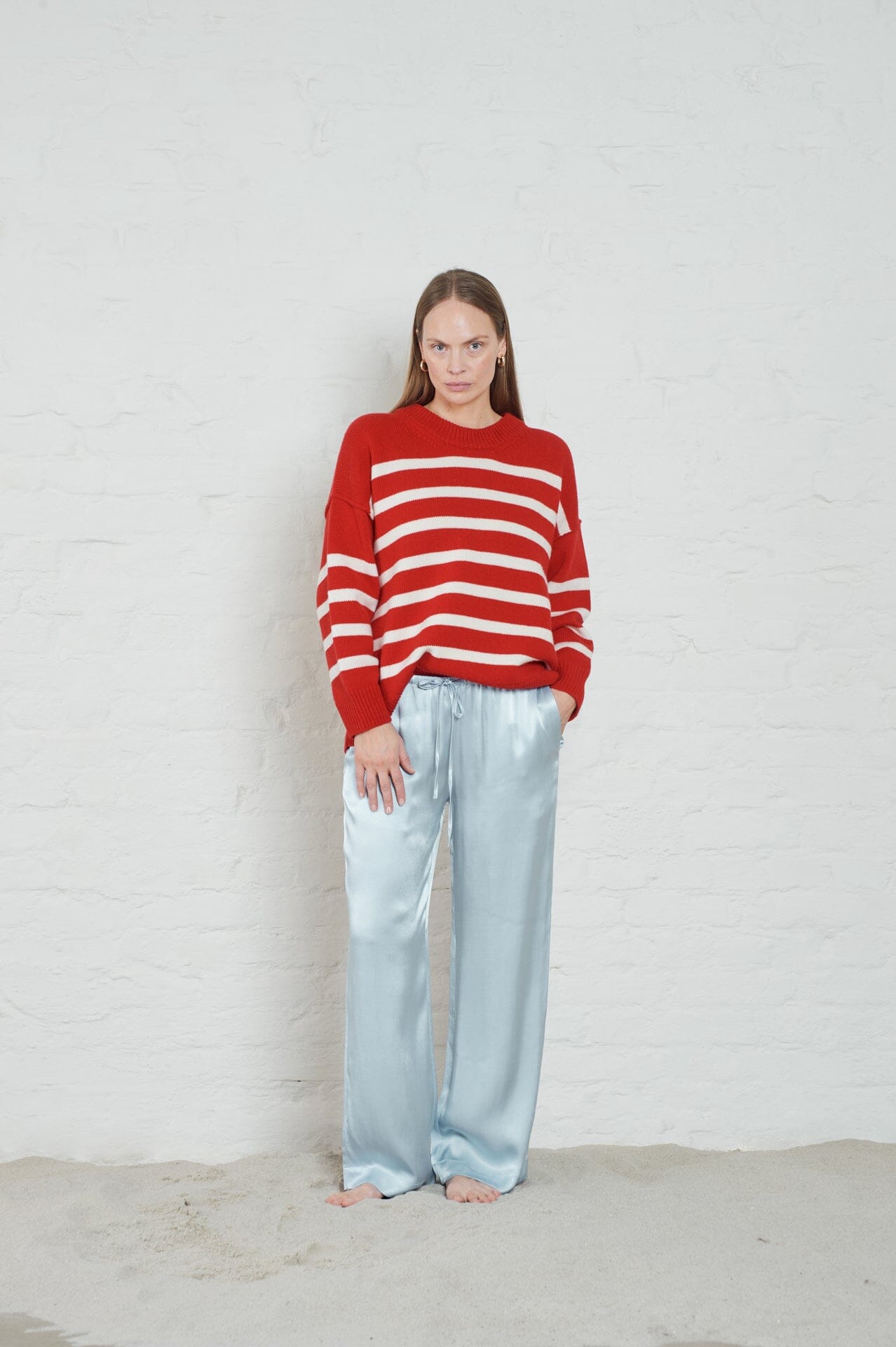 ArnieSays: Euston Satin Pale Blue Bukse