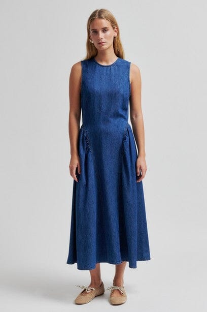 Second Female Lukana Denim Dress Blue denim Kjole