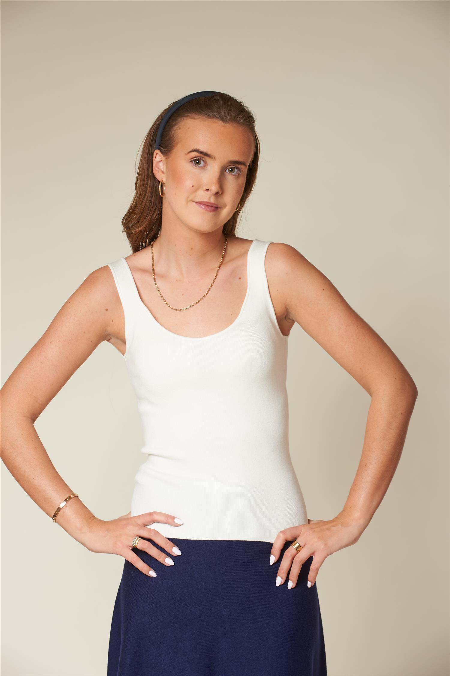 Diana Top White