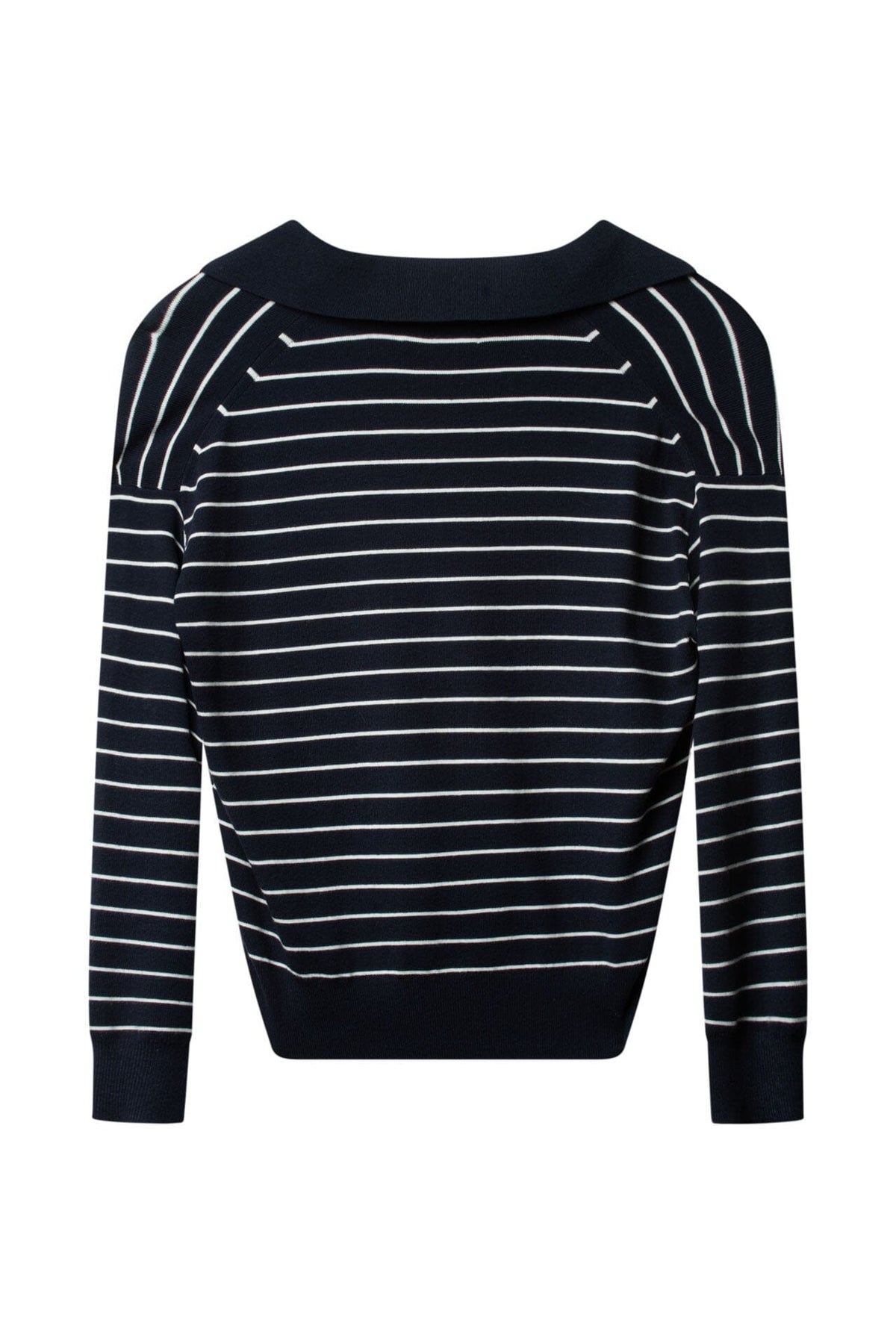ArnieSays: LES Stripe Dk Navy/Offwhite Genser