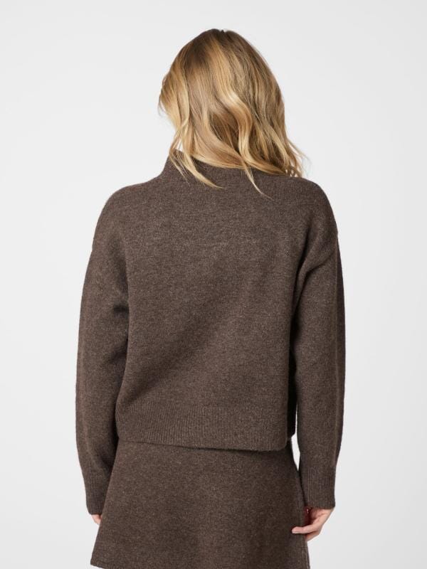 Neo Noir Paulina Knit Blouse Brown Melange Topp