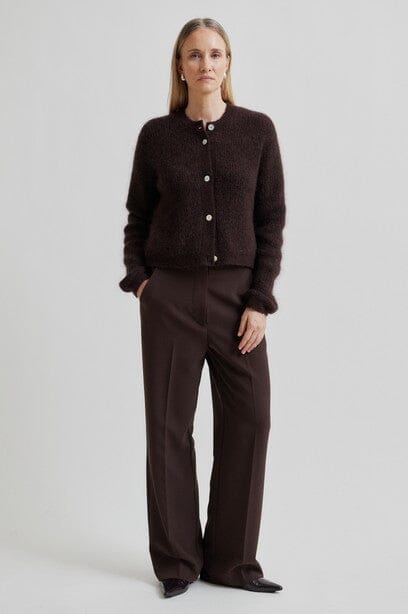 Second Female Fique Classic Trousers Chocolate Plum Bukse
