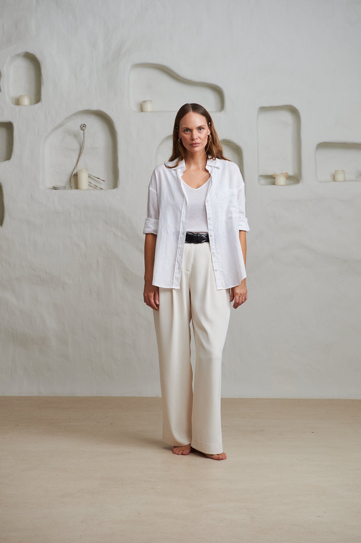 ArnieSays: Allen Linen Viscose White Skjorte