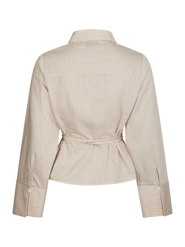 Neo Noir Clarida Rose Stripe Shirt Light Yellow Skjorte