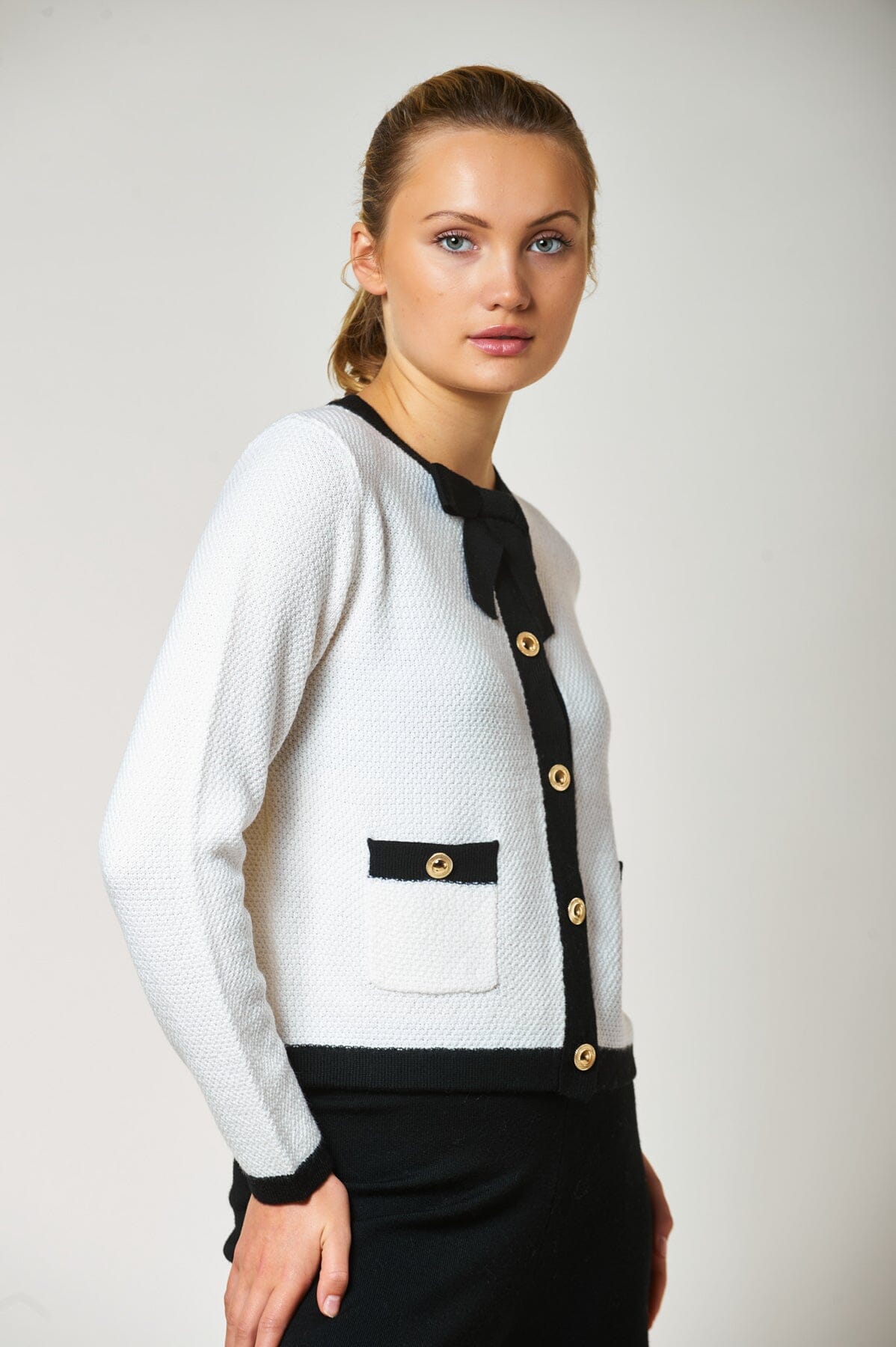 Aurora Donna Merino Cardigan Offwhite Genser