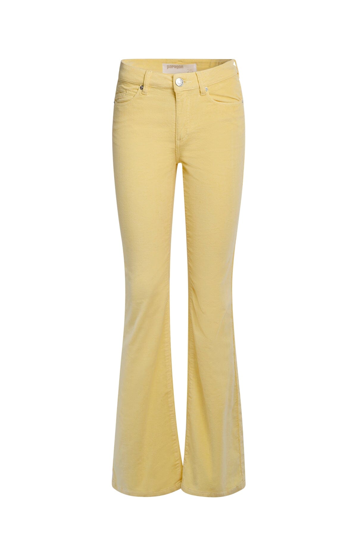 Paragon High Rise Flared Cord Light Yellow Bukse