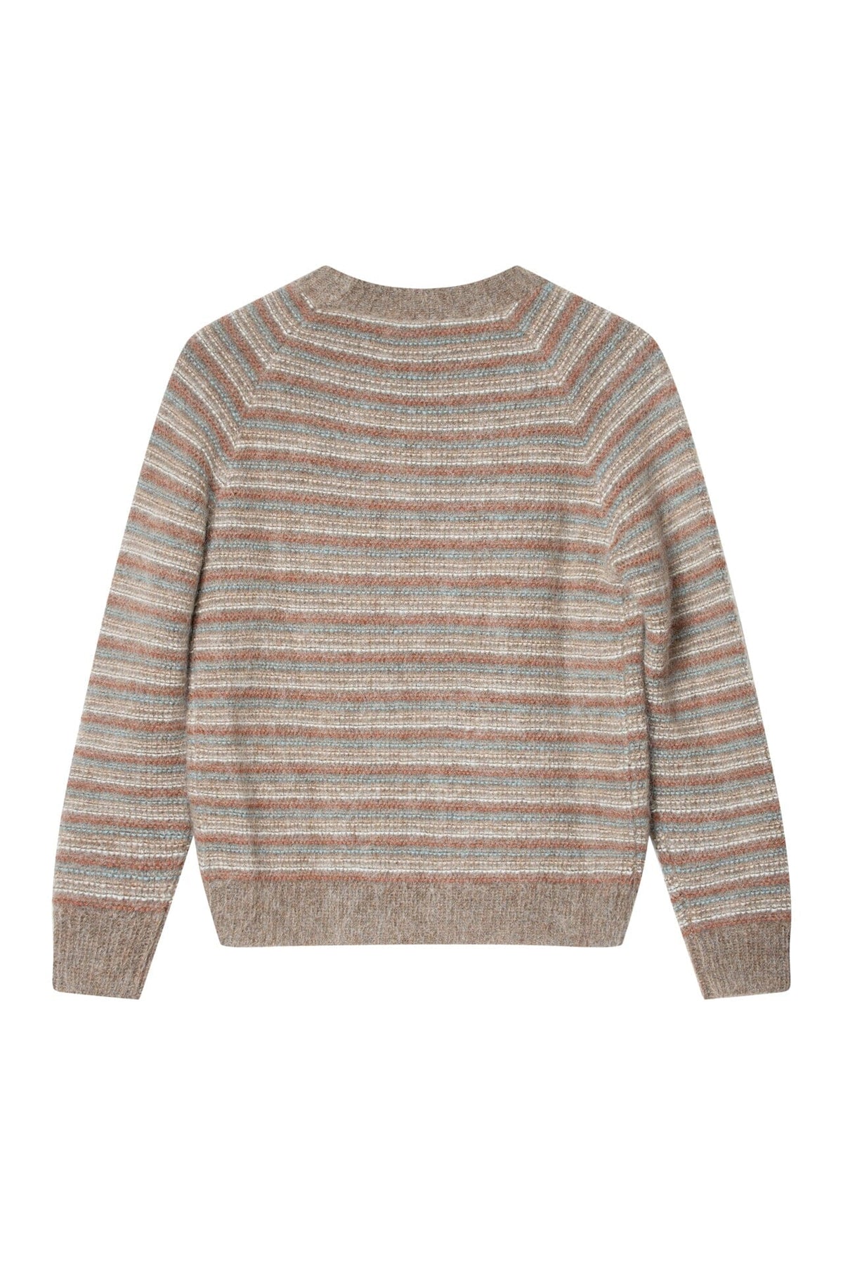 ArnieSays: Maddox Stripe Brown Melange Combo Genser