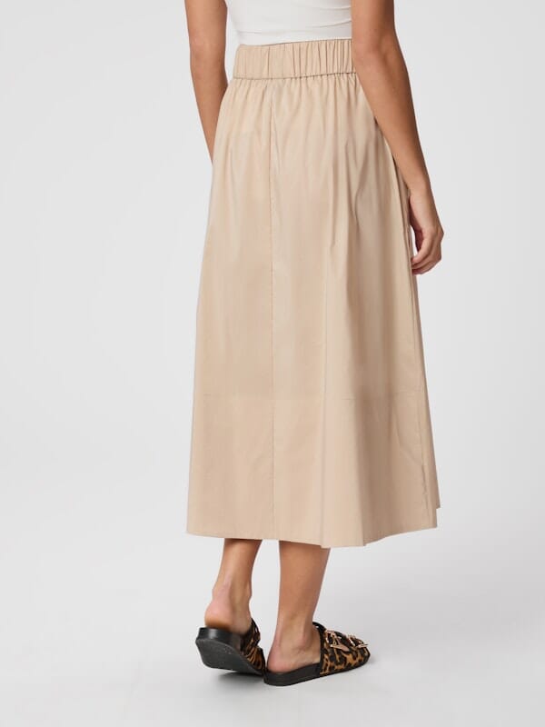 Neo Noir Yara Poplin Skirt Dark Sand Skjørt