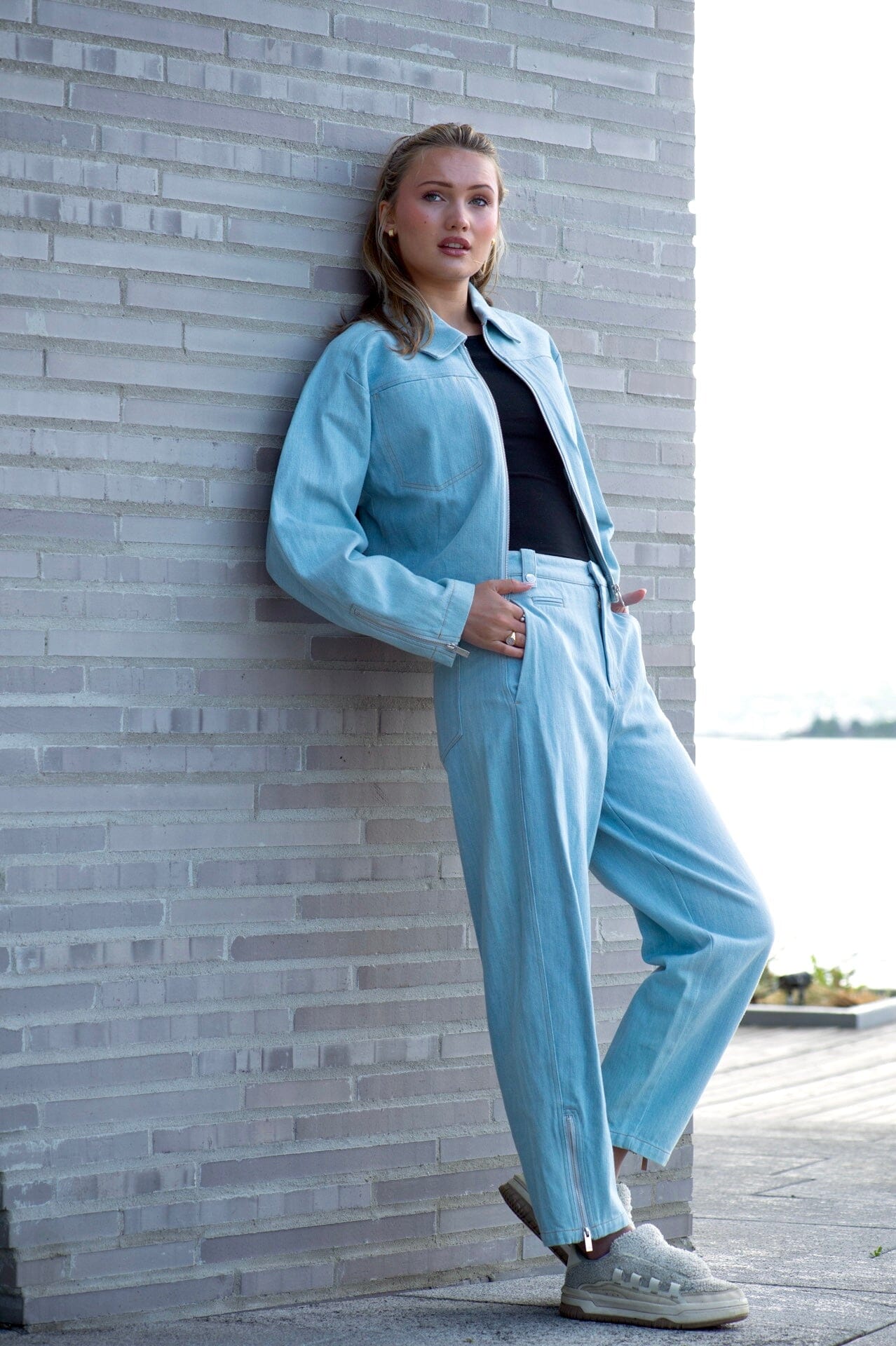 Isabelle Blanche DENIM TROUSERS STEEL BLUE Jeans