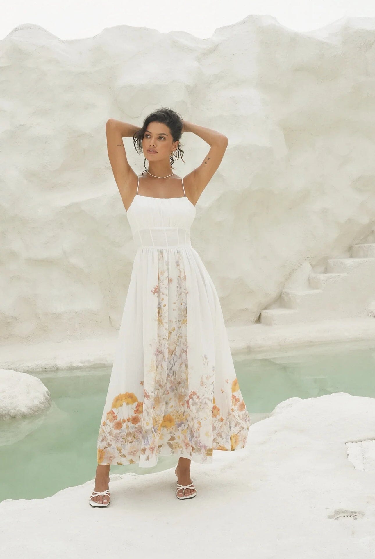 Love Lolina Bernadette Midi Dress Misty Garden Kjole
