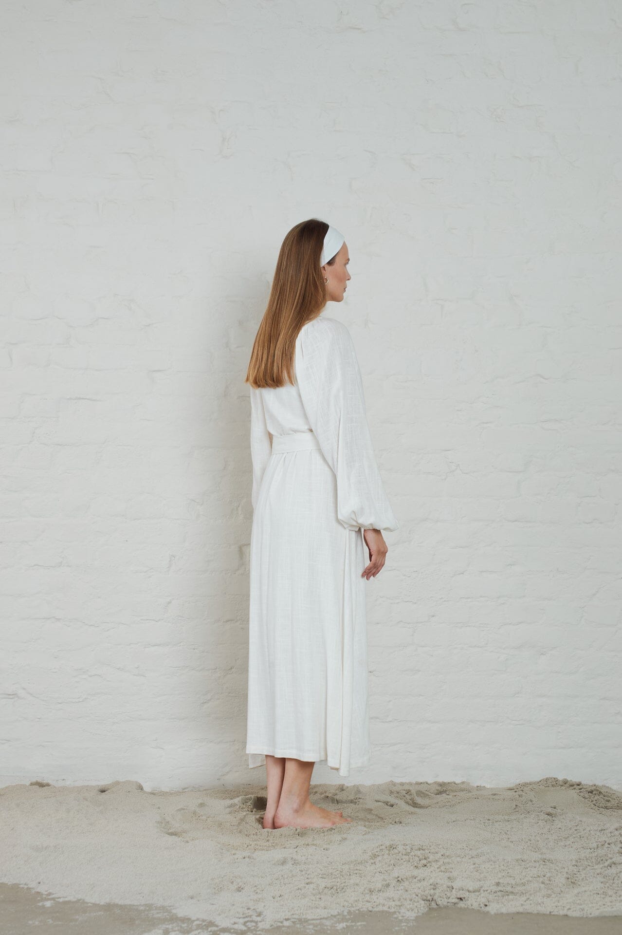 ArnieSays: Milla Linen Blend Offwhite Kjole