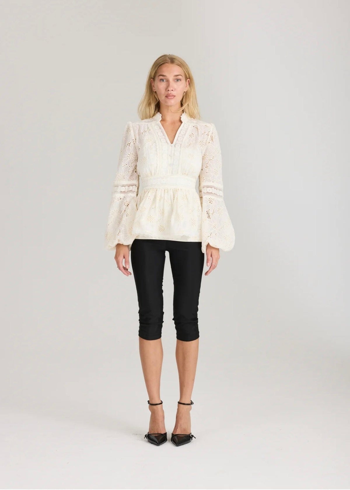 RAVN RAVN Aliah Daisy Blouse Cream Bluse