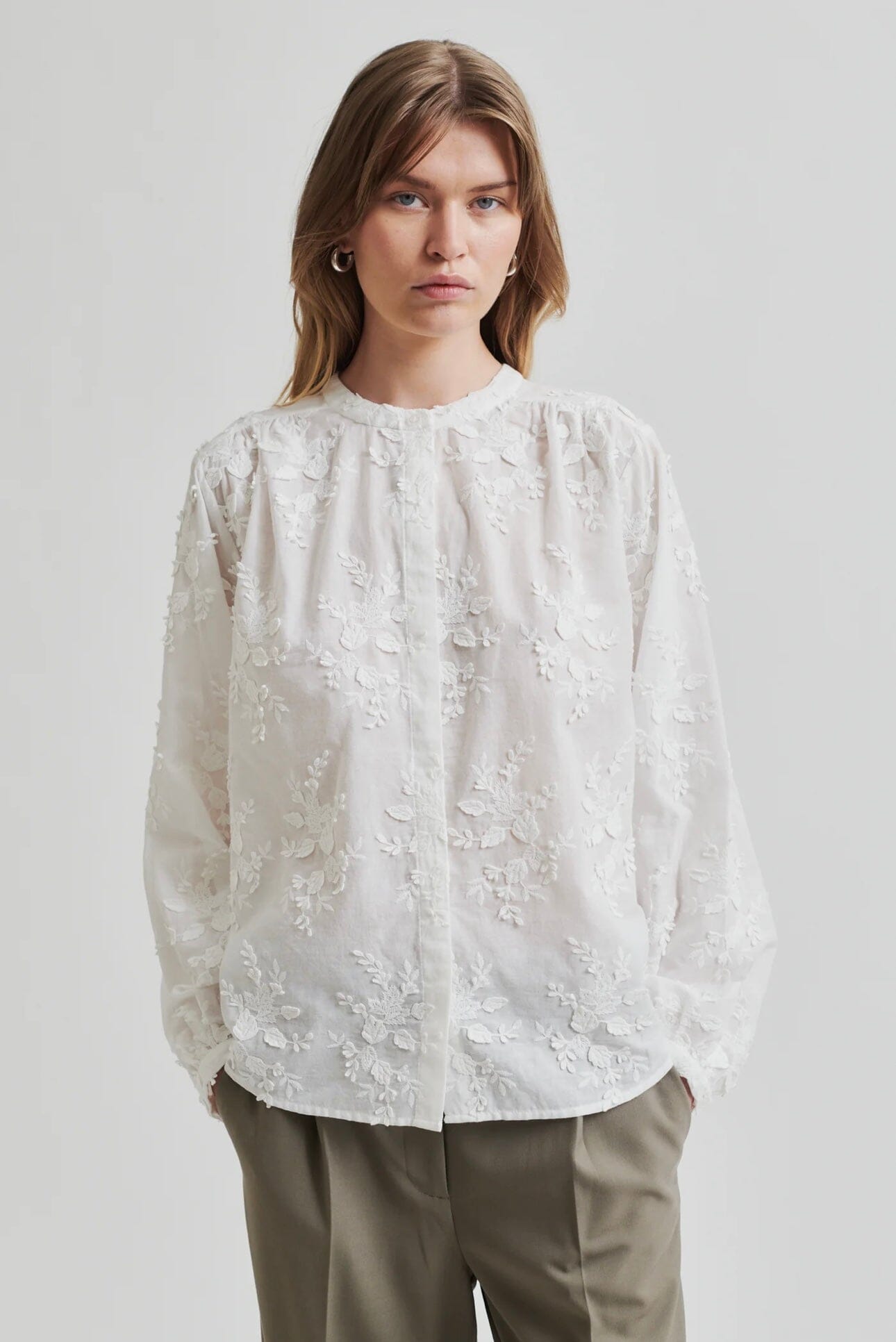Second Female Cavan Shirt White Skjorte