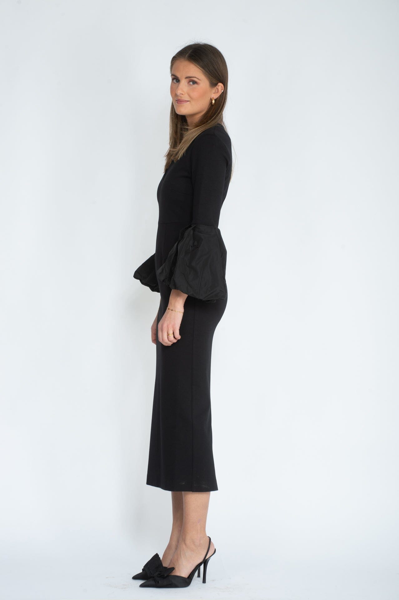 MeiMeiJ Dress with V-neck Black Kjole