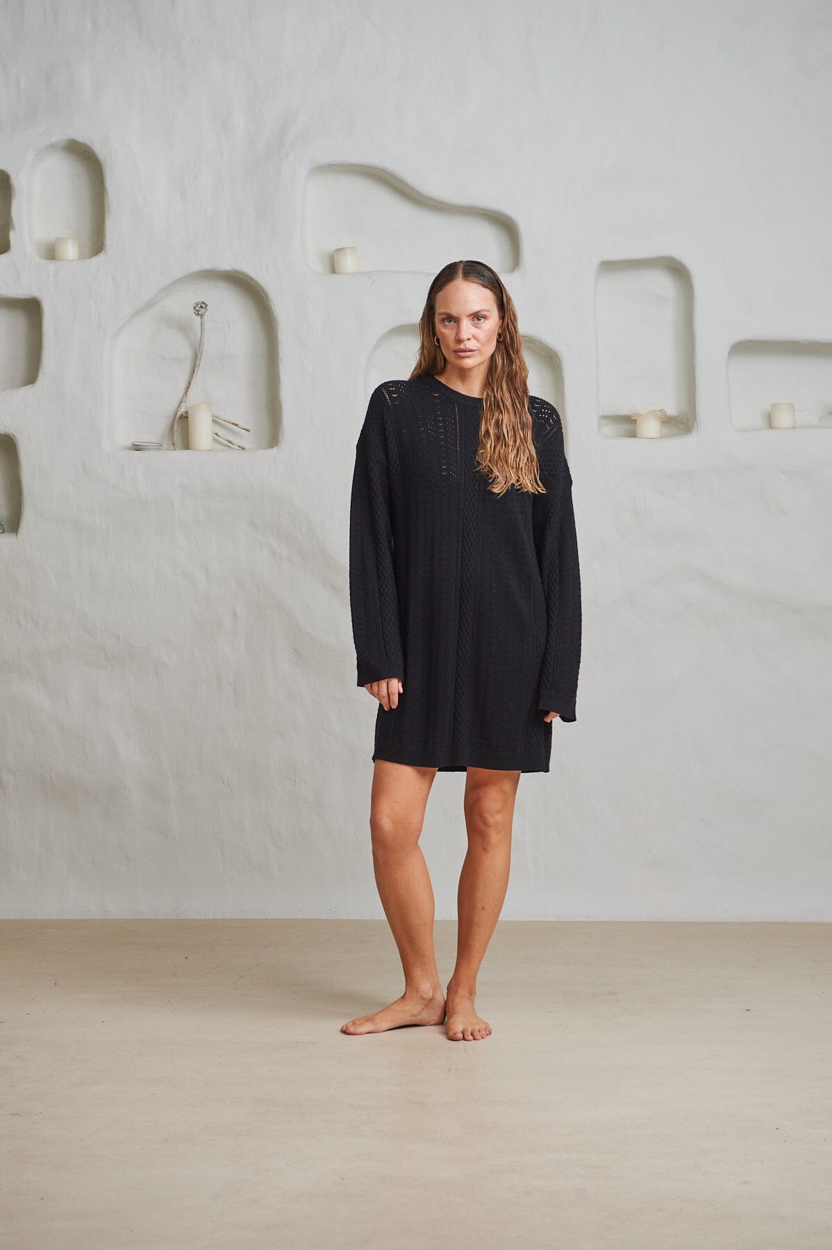 ArnieSays: Mika Mix Knit Black Kjole