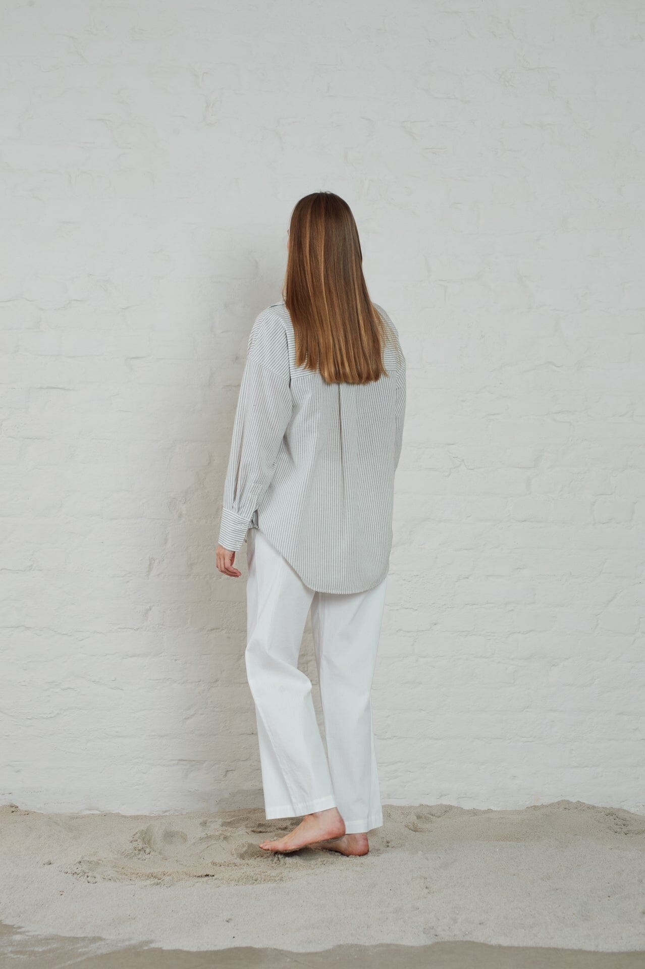 ArnieSays: Rocha Striped Linen Offwhite/Black Combo Skjorte