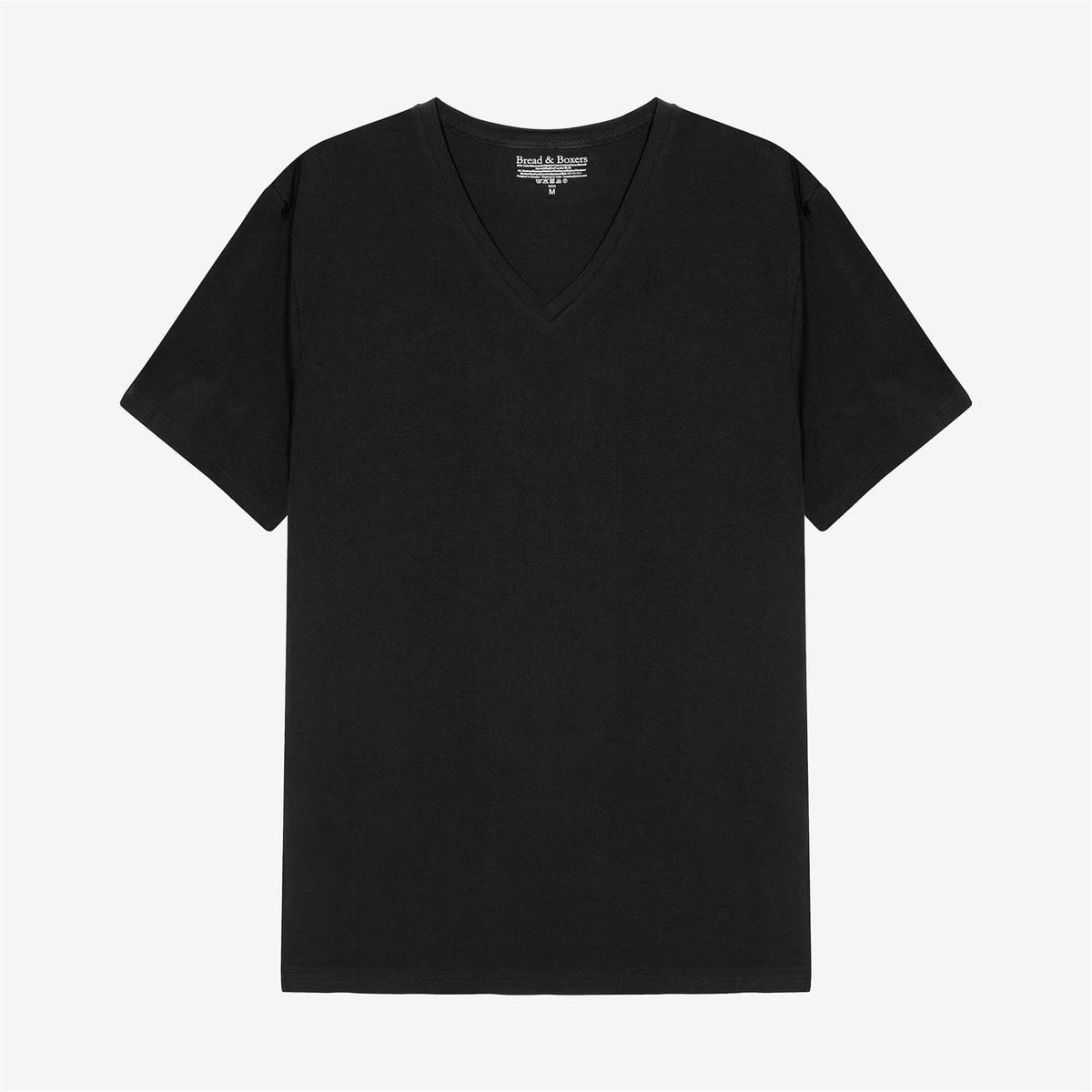 Bread and Boxers Mens V-Neck Black T-shirt