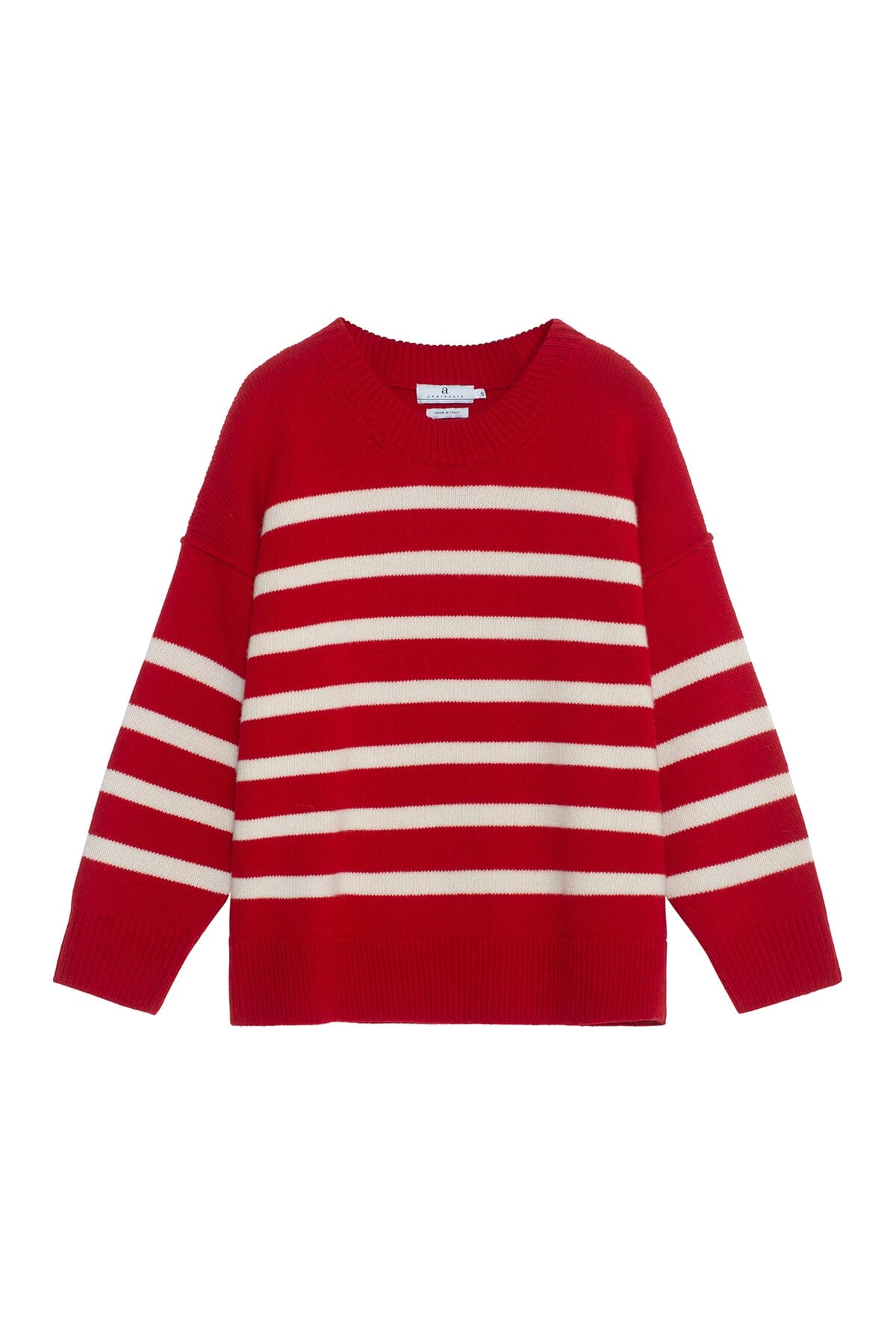 ArnieSays: Kayne Stripe Red/Offwhite Genser