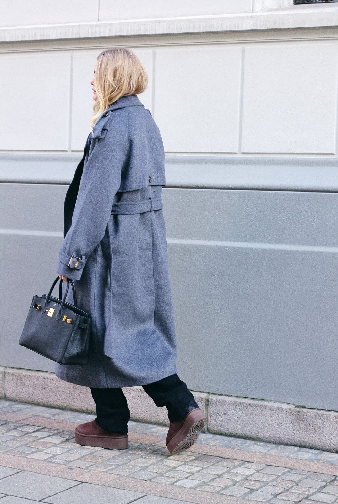 Clermonte Caia Coat Wool Mix Dk Grey Ytterplagg