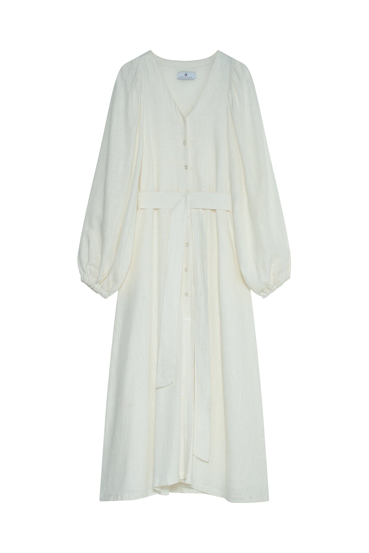ArnieSays: Milla Linen Blend Offwhite Kjole