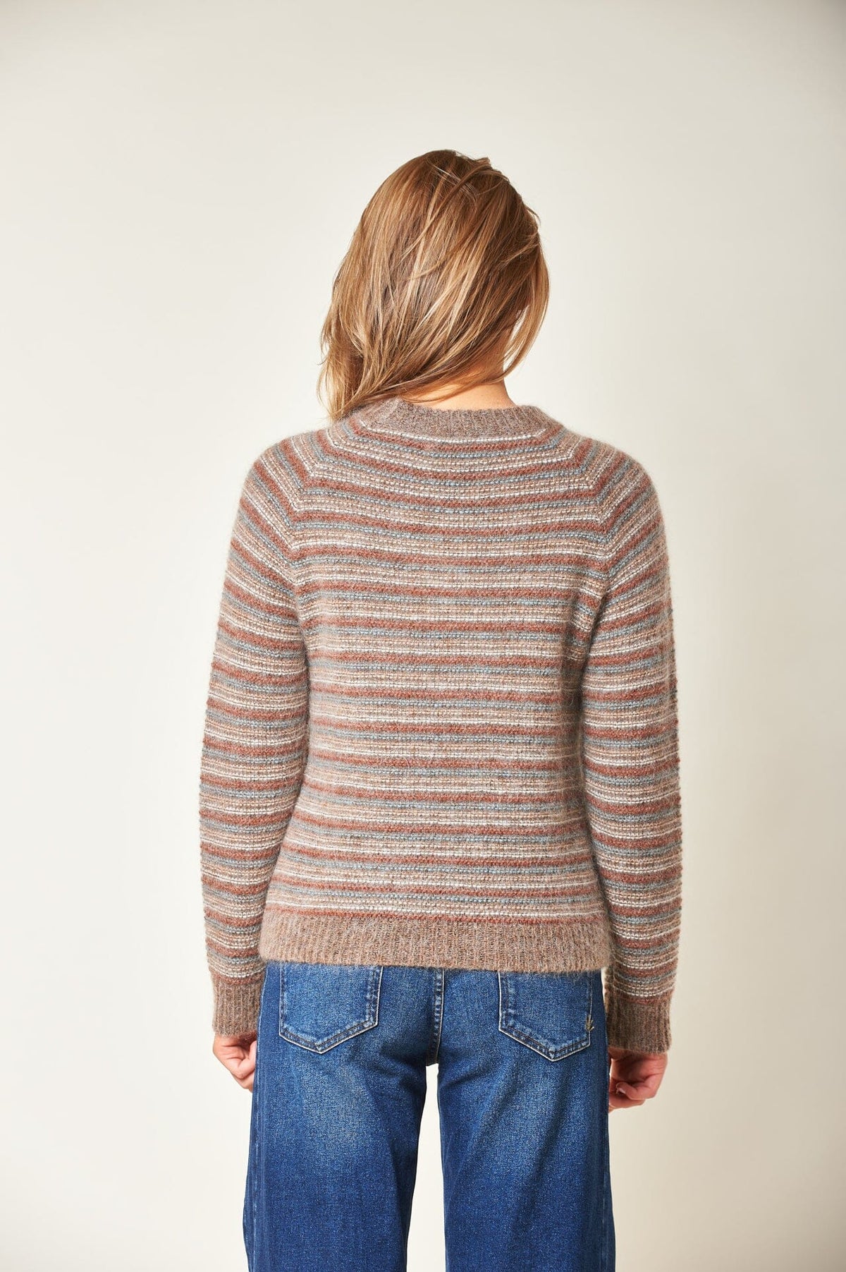 ArnieSays: Maddox Stripe Brown Melange Combo Genser