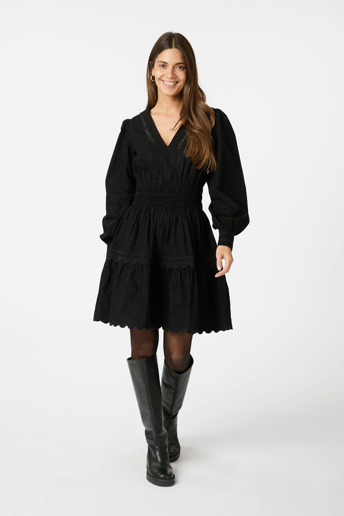 Neo Noir Polaris C Poplin Dress Black Kjole