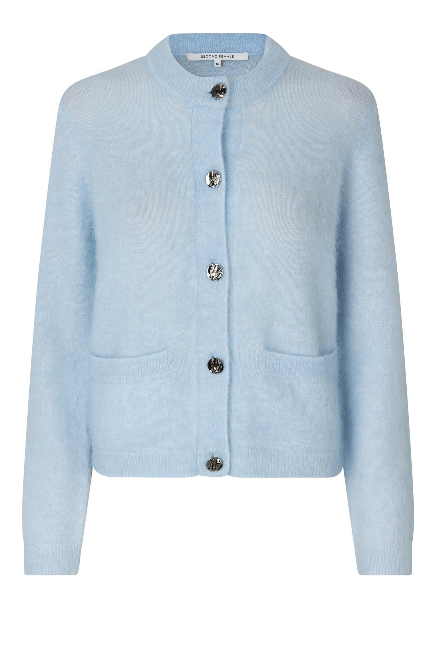 Second Female Anneleen Knit Cardigan Skywriting Genser