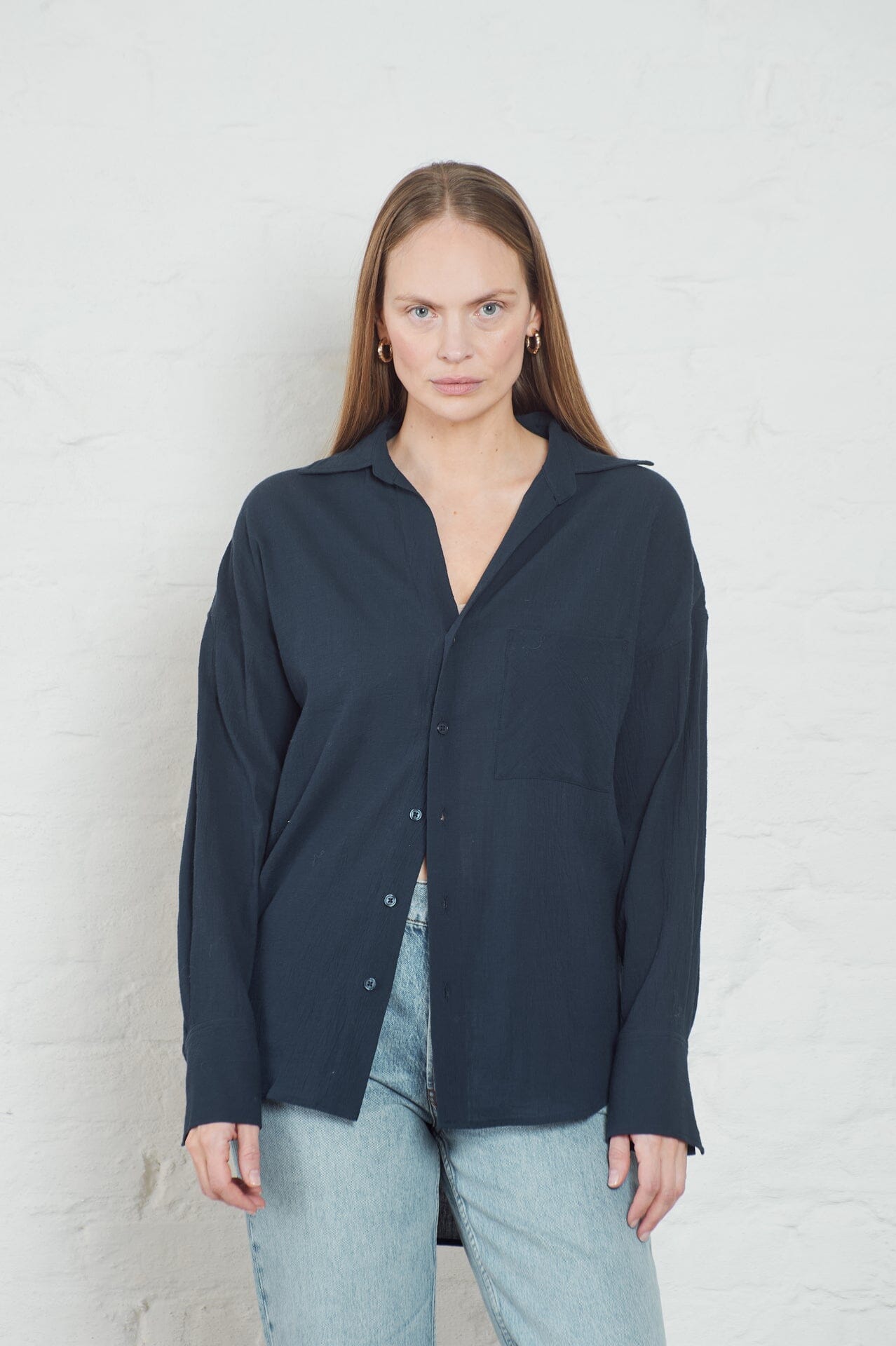 ArnieSays: Rocha Crinkled Dk Navy Skjorte