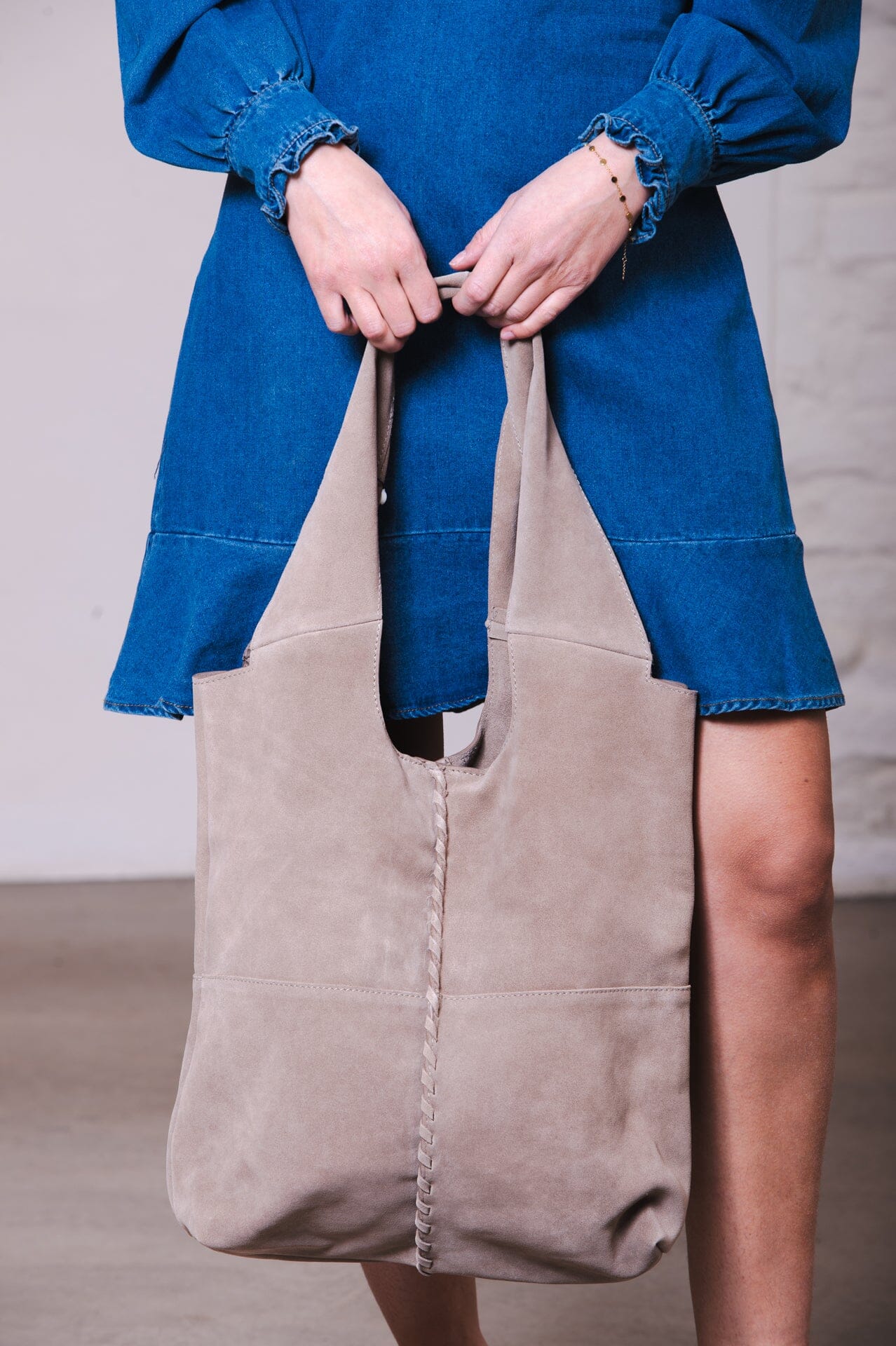 Beck Söndergaard Suede Demi Bag Moral Gray Tilbehør