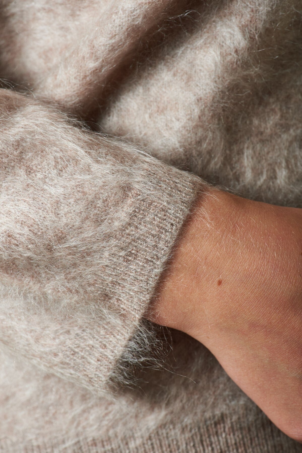 Aurora Caren Cashmere Pullover Taupe Genser