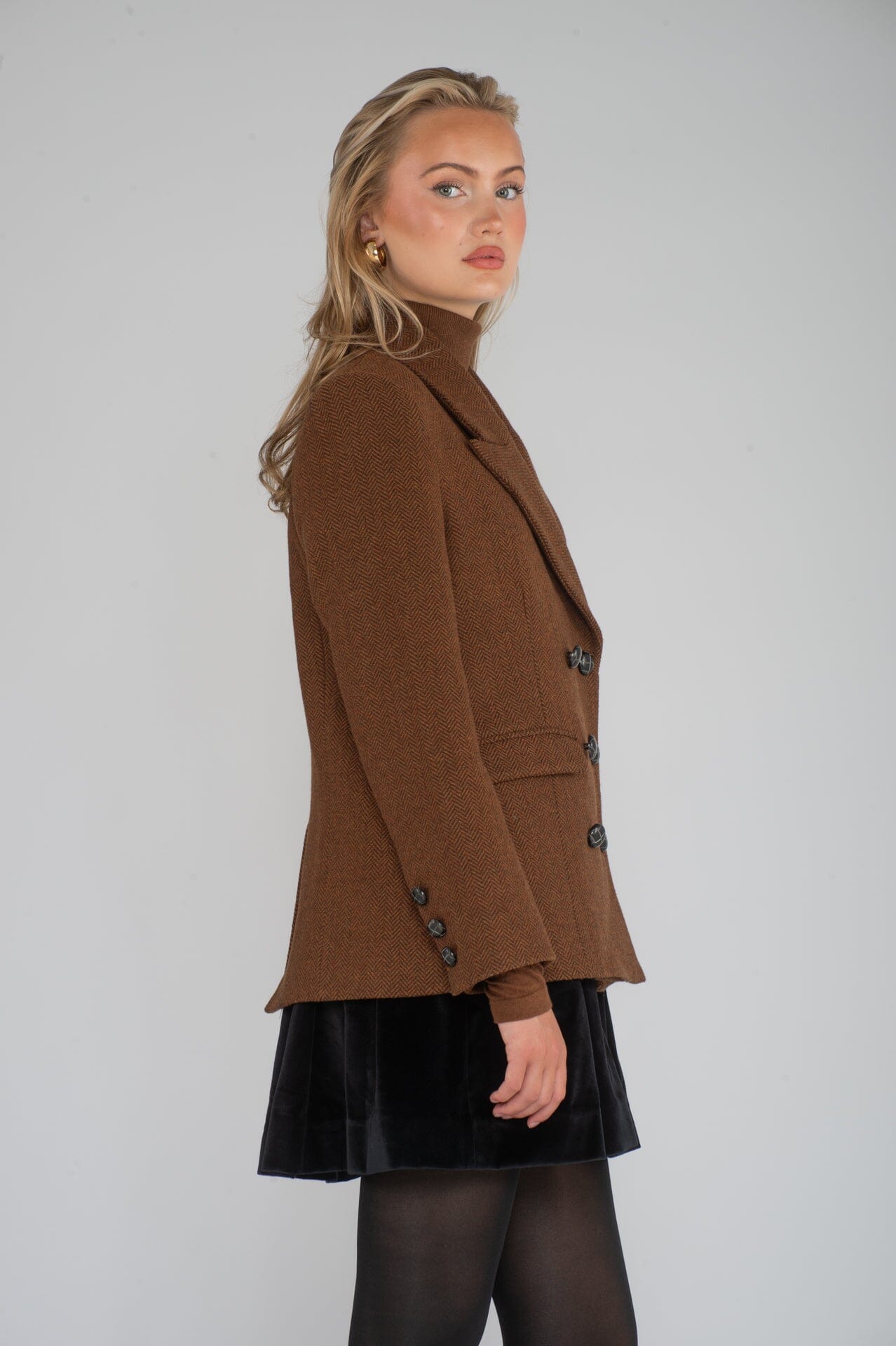 Pia Tjelta Dune Herringbone Rust Ytterplagg