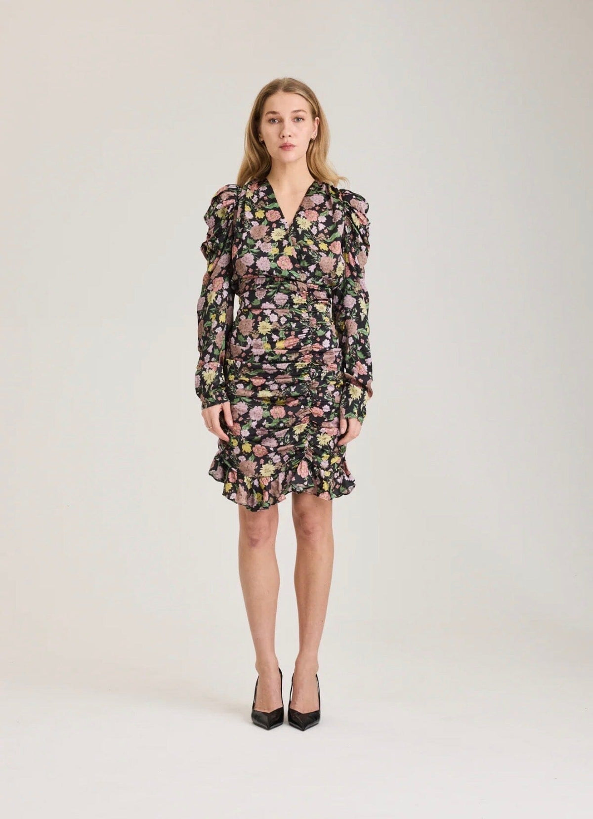 RAVN RAVN ReneRV Dress Black poppy art Kjole