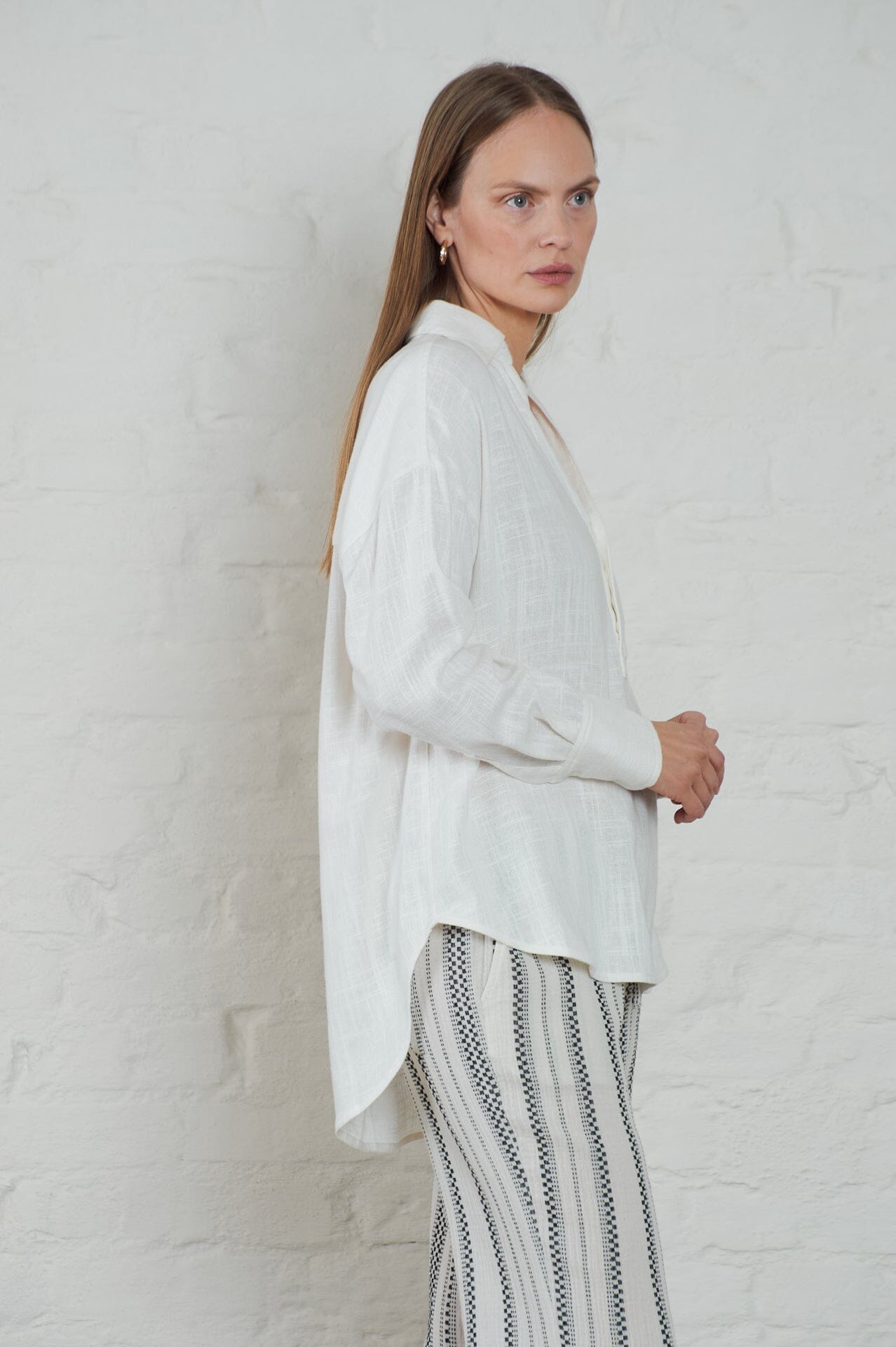ArnieSays: Hills Linen Blend Offwhite Skjorte
